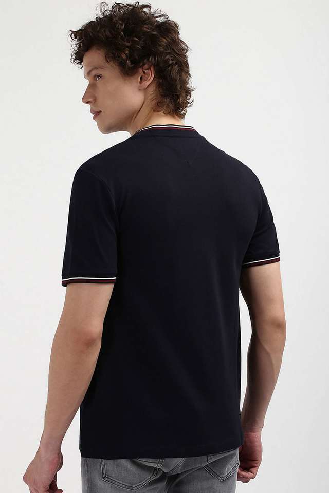 Solid-Cotton-Regular-Fit-Men-T-Shirt