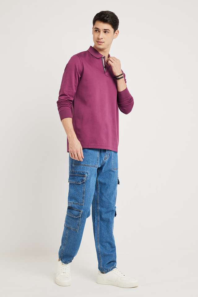 Solid-Cotton-Polo-Men-s-T-Shirt