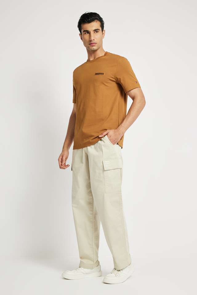 Solid-Cotton-Regular-Fit-Men-T-Shirt