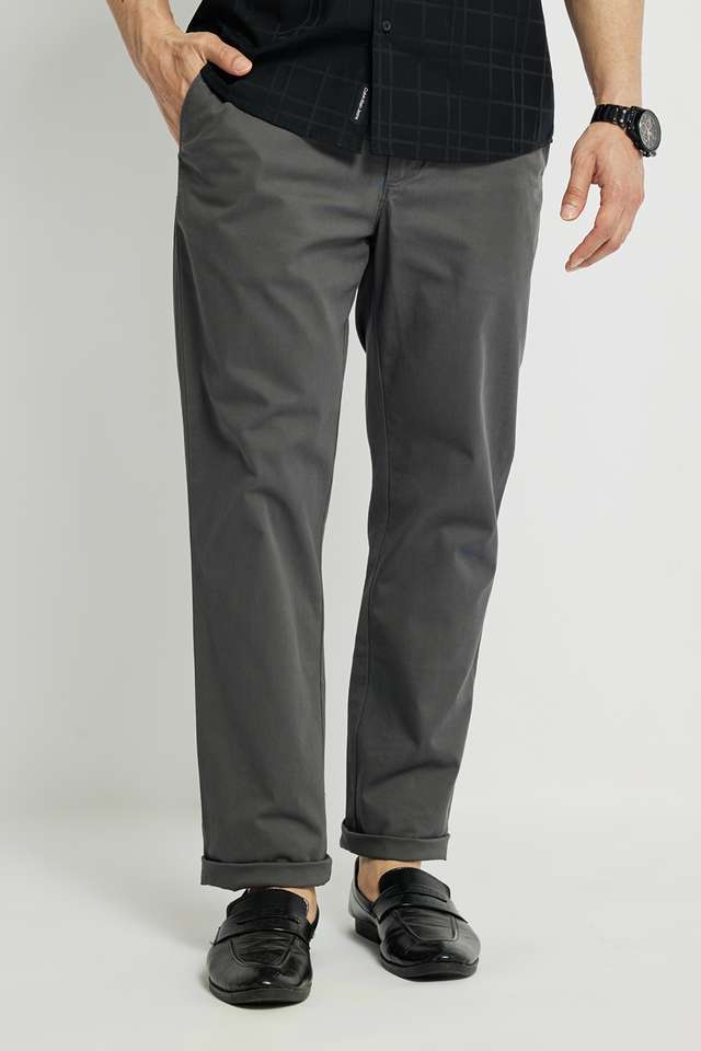 Solid-Cotton-Regular-Fit-Men-s-Casual-Trousers
