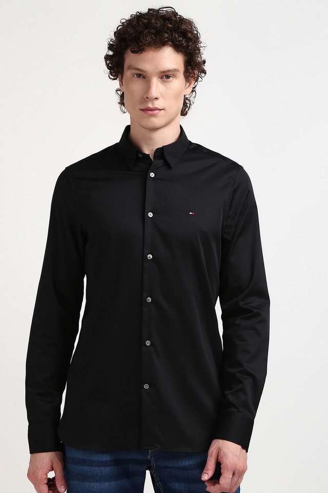 Solid-Cotton-Regular-Fit-Men-s-Casual-Shirt