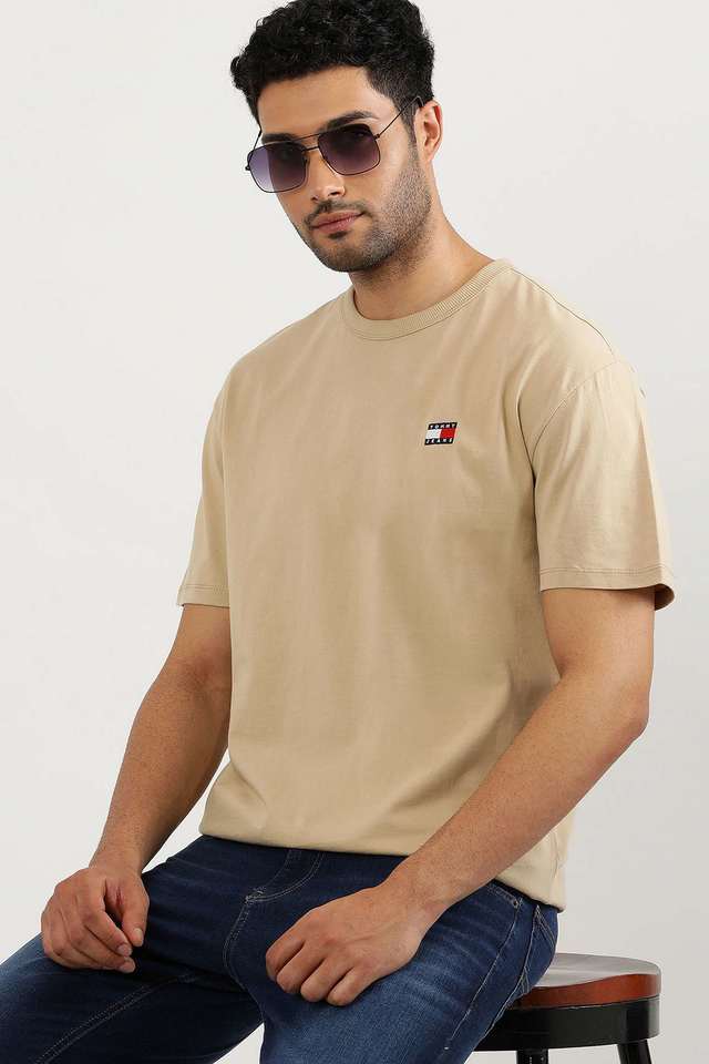 Solid-Cotton-Round-Neck-Men-s-T-Shirt