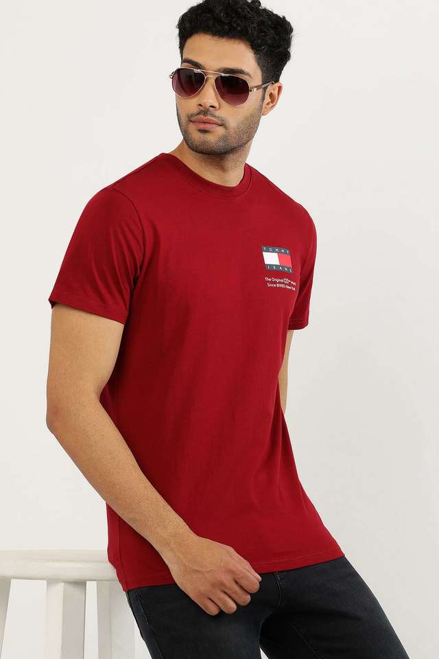 Solid-Cotton-Regular-Fit-Men-T-Shirt