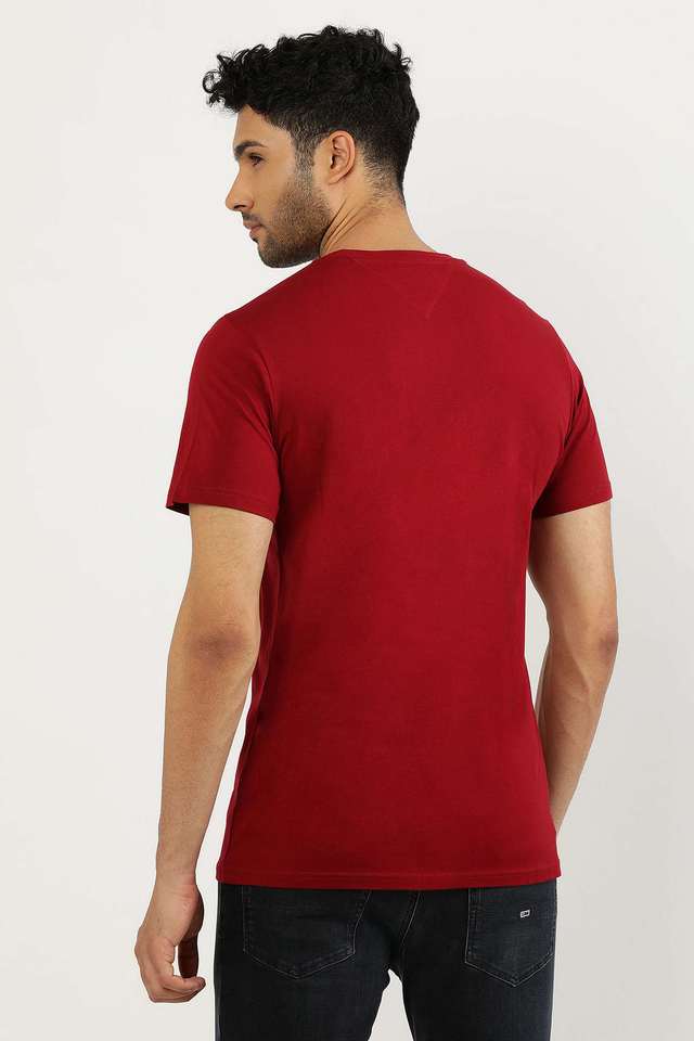 Solid-Cotton-Regular-Fit-Men-T-Shirt