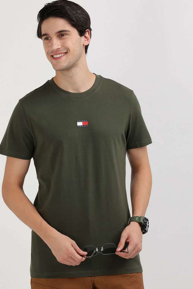 Solid-Cotton-Regular-Fit-Men-T-Shirt