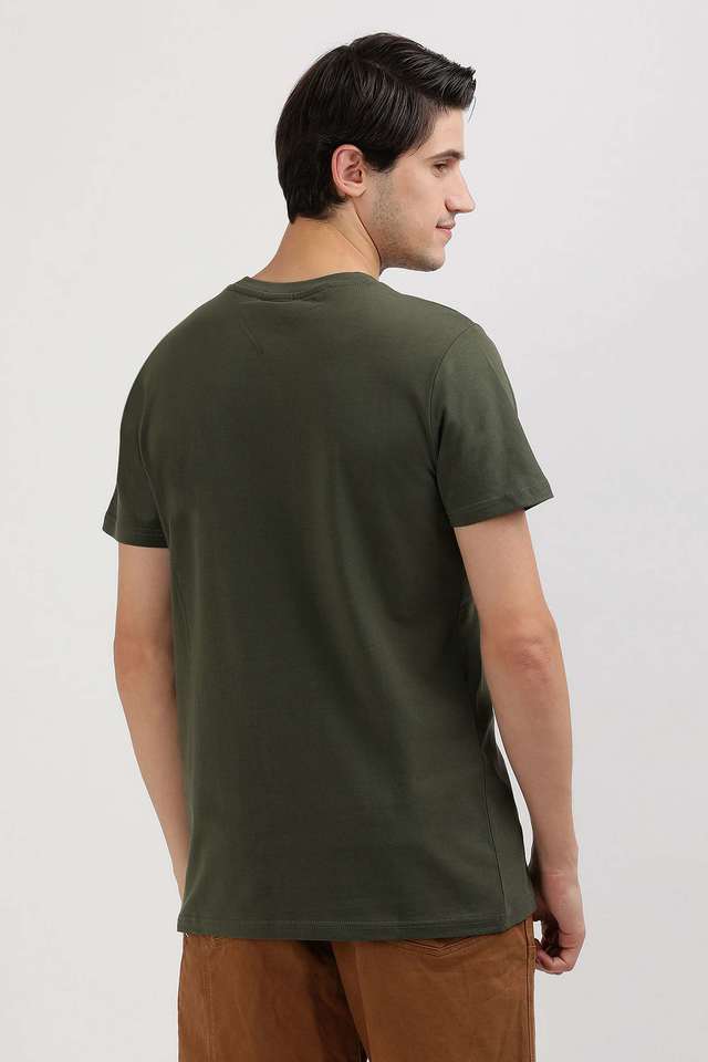 Solid-Cotton-Regular-Fit-Men-T-Shirt