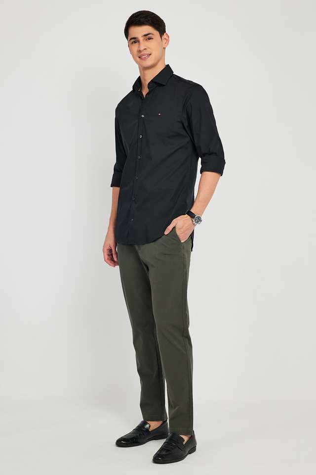 Solid-Cotton-Regular-Fit-Men-s-Casual-Wear-Shirt