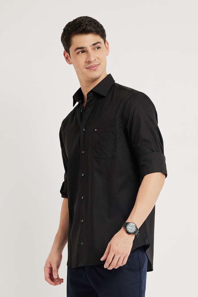 Solid-Cotton-Regular-Fit-Men-s-Casual-Shirt