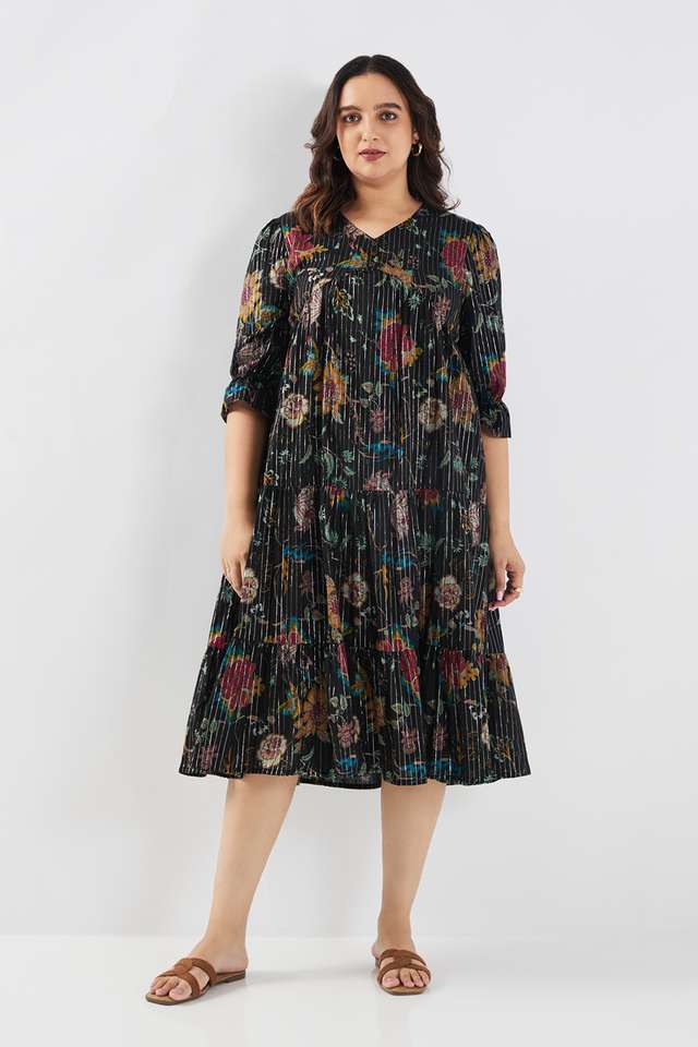 Printed-Cotton-Blend-Flared-Fit-Women-s-Etnic-Dress