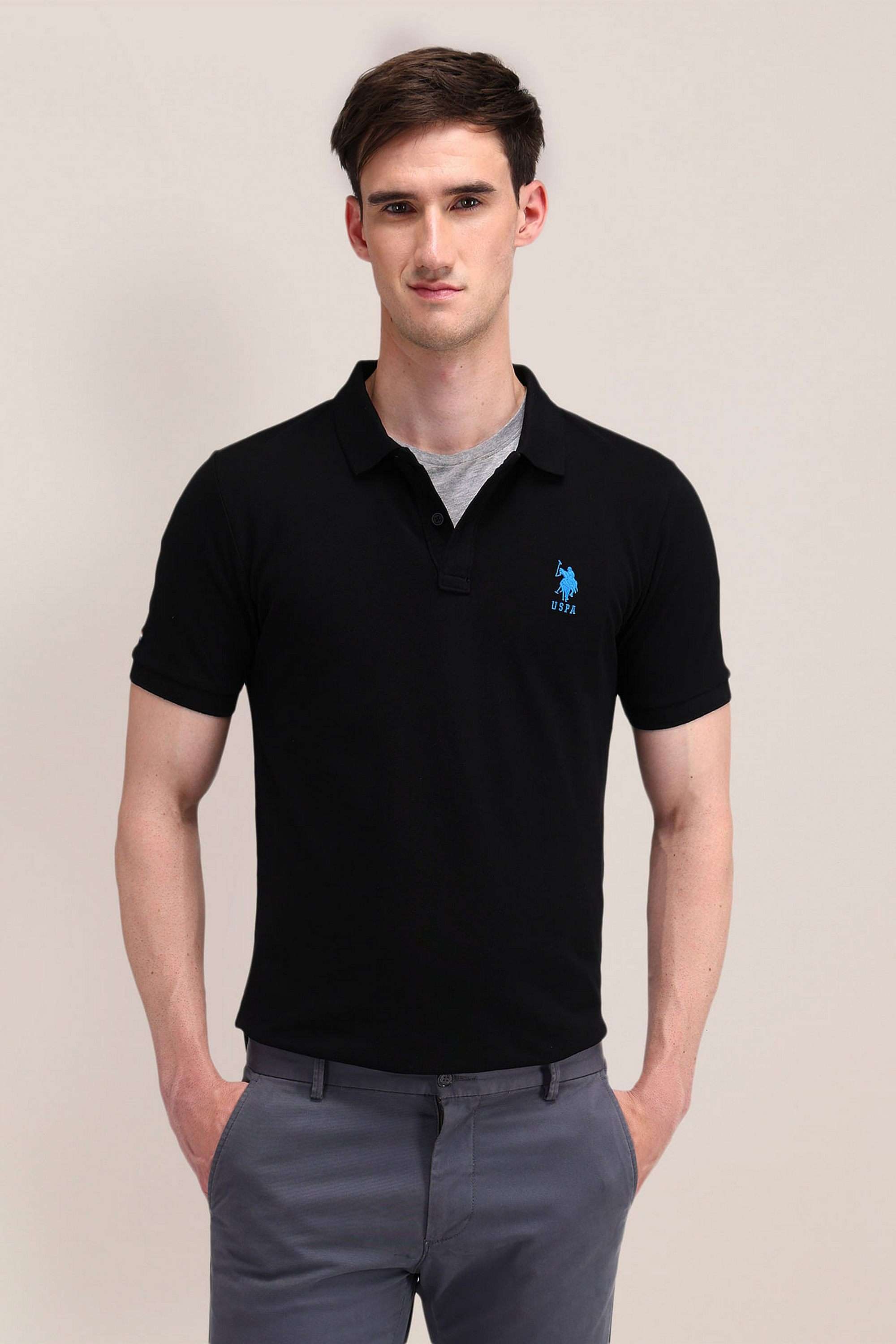 Solid-Cotton-Slim-Fit-Men-Polo-T-Shirt