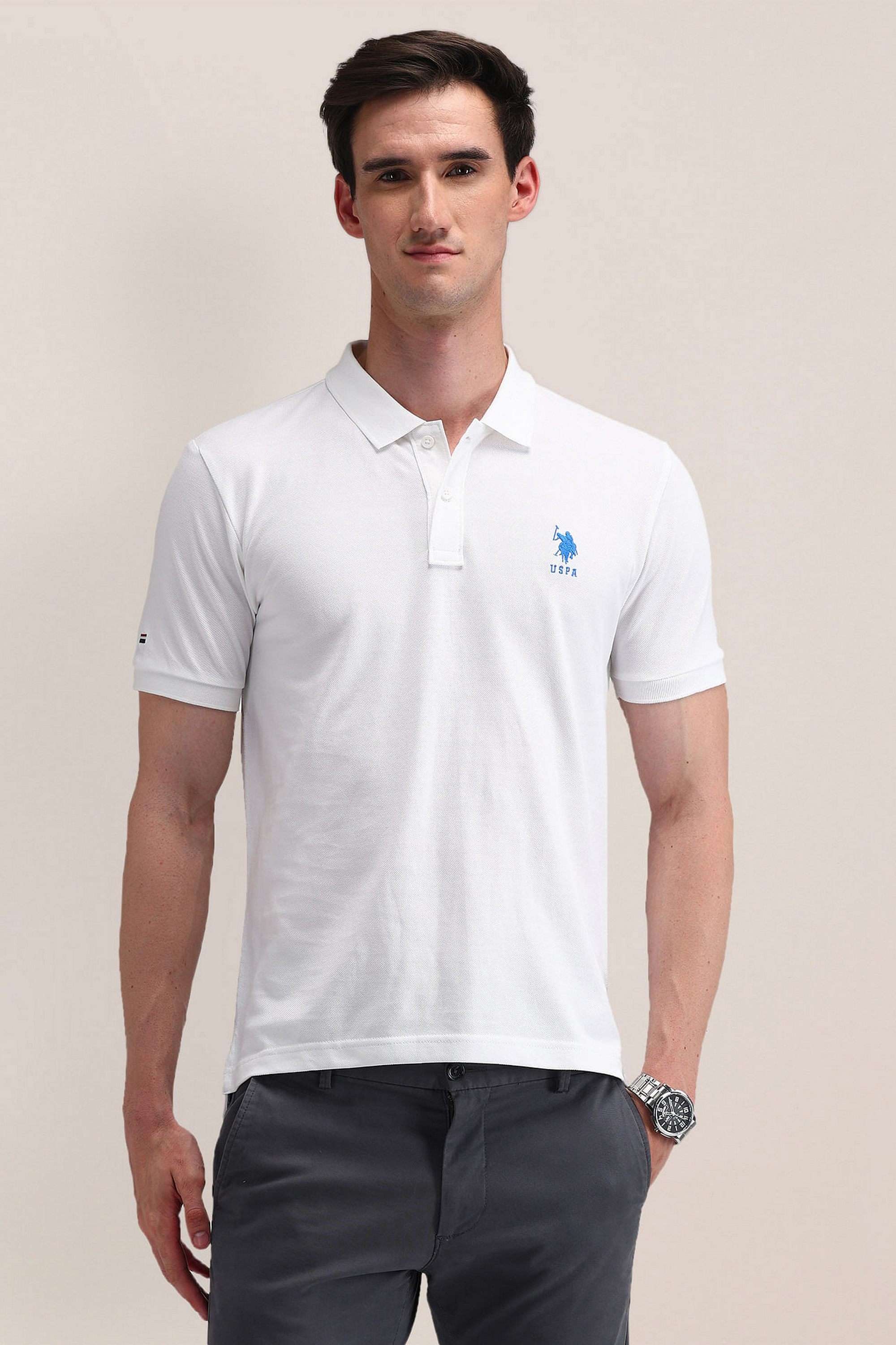 Solid-Cotton-Slim-Fit-Men-Polo-T-Shirt