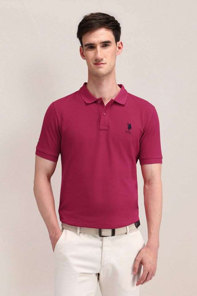 Solid-Cotton-Slim-Fit-Men-Polo-T-Shirt