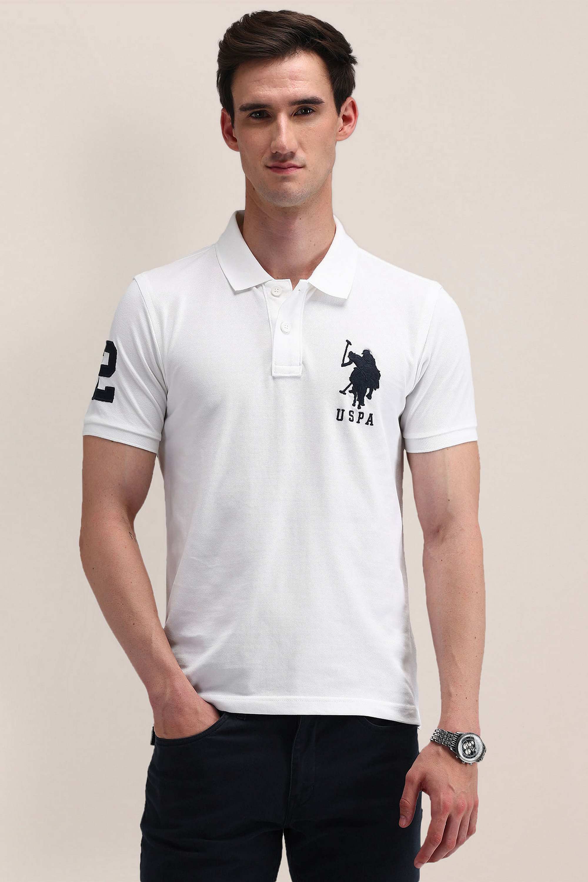 Solid-Cotton-Slim-Fit-Men-Polo-T-Shirt