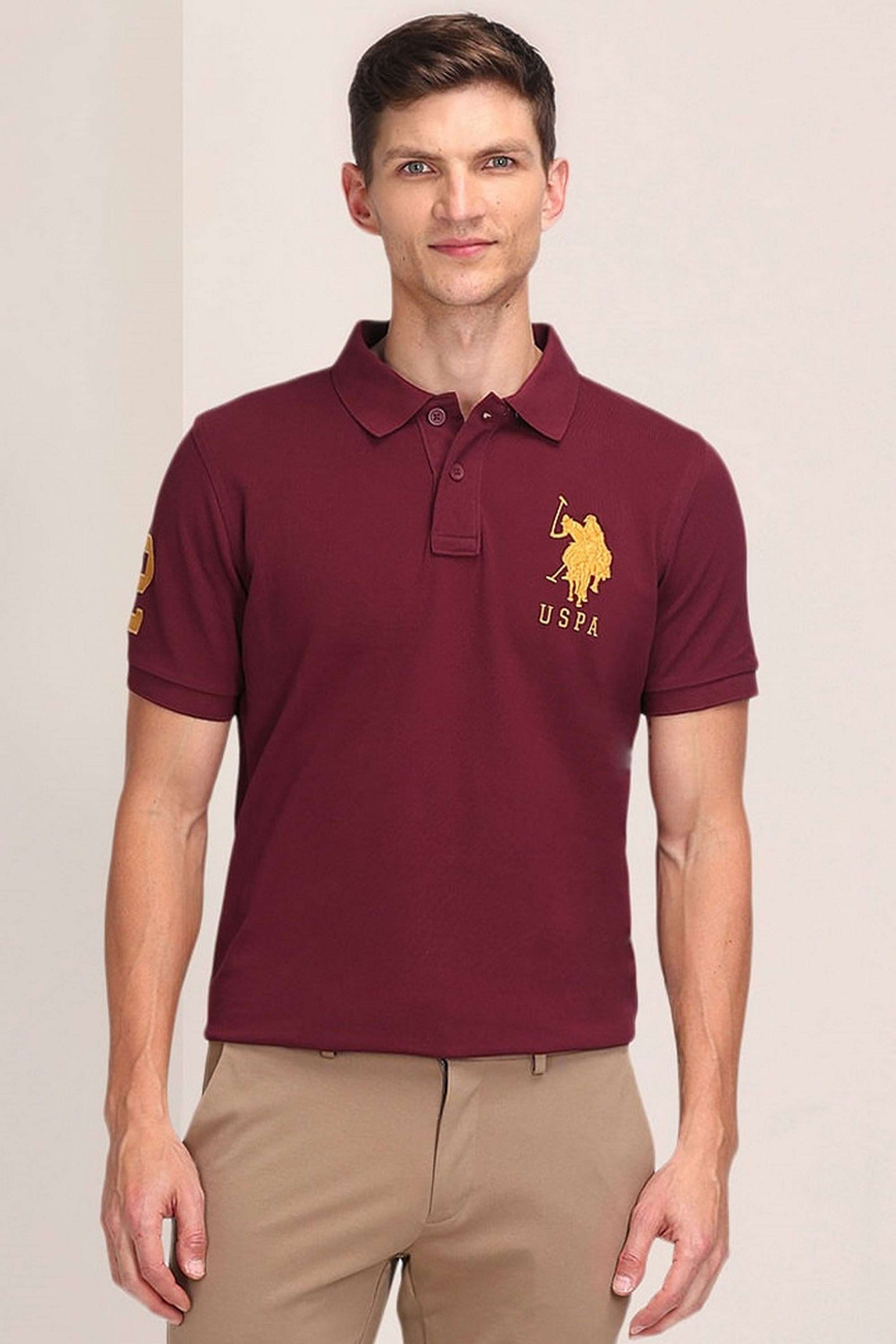 Solid-Cotton-Slim-Fit-Men-Polo-T-Shirt