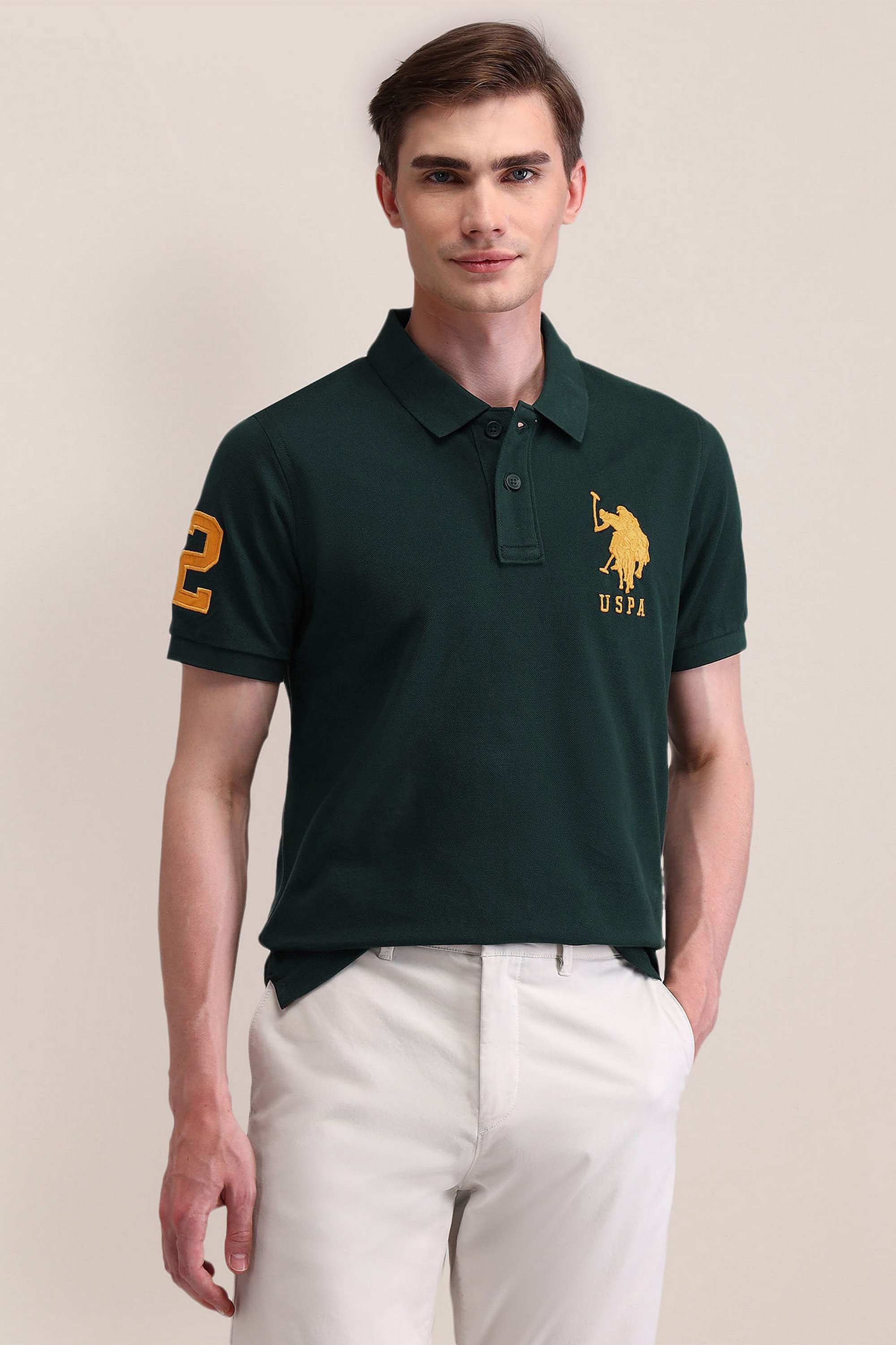 Solid-Cotton-Regular-Fit-Men-Polo-T-Shirt
