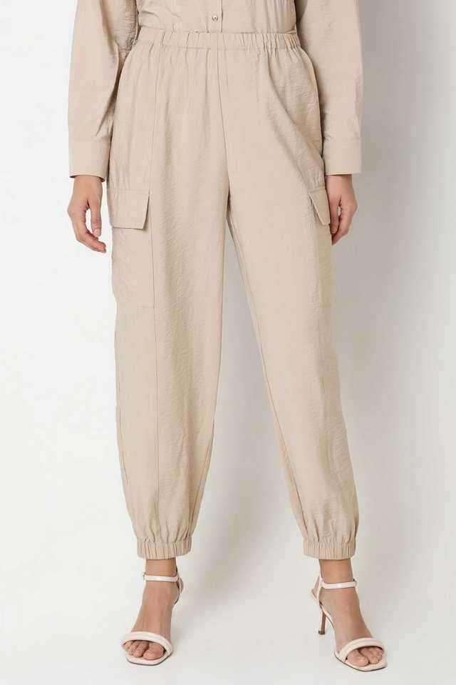 Solid-Viscose-Tapered-Fit-Women-s-Pants