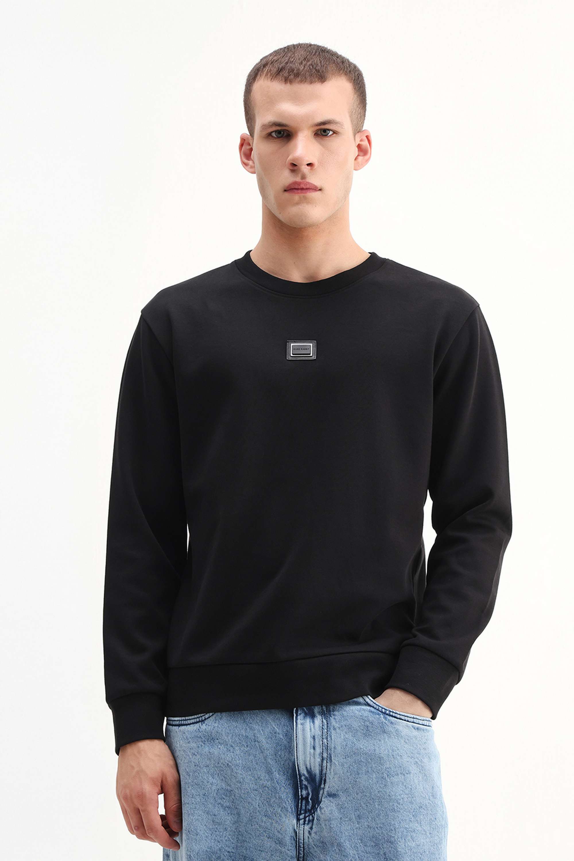 Solid-Cotton-Round-Neck-Men-s-Sweatshirt