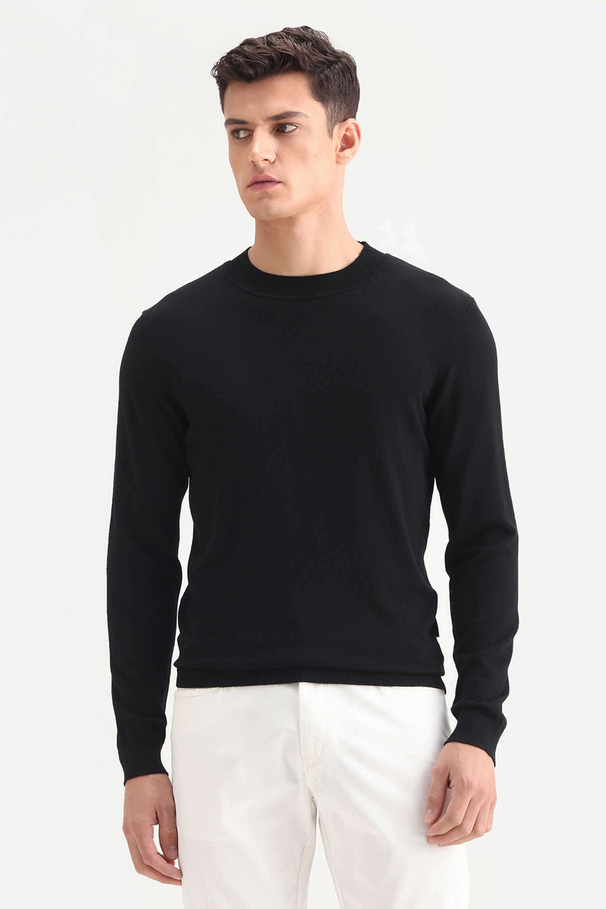 Solid-Cotton-Round-Neck-Men-s-Sweatshirt