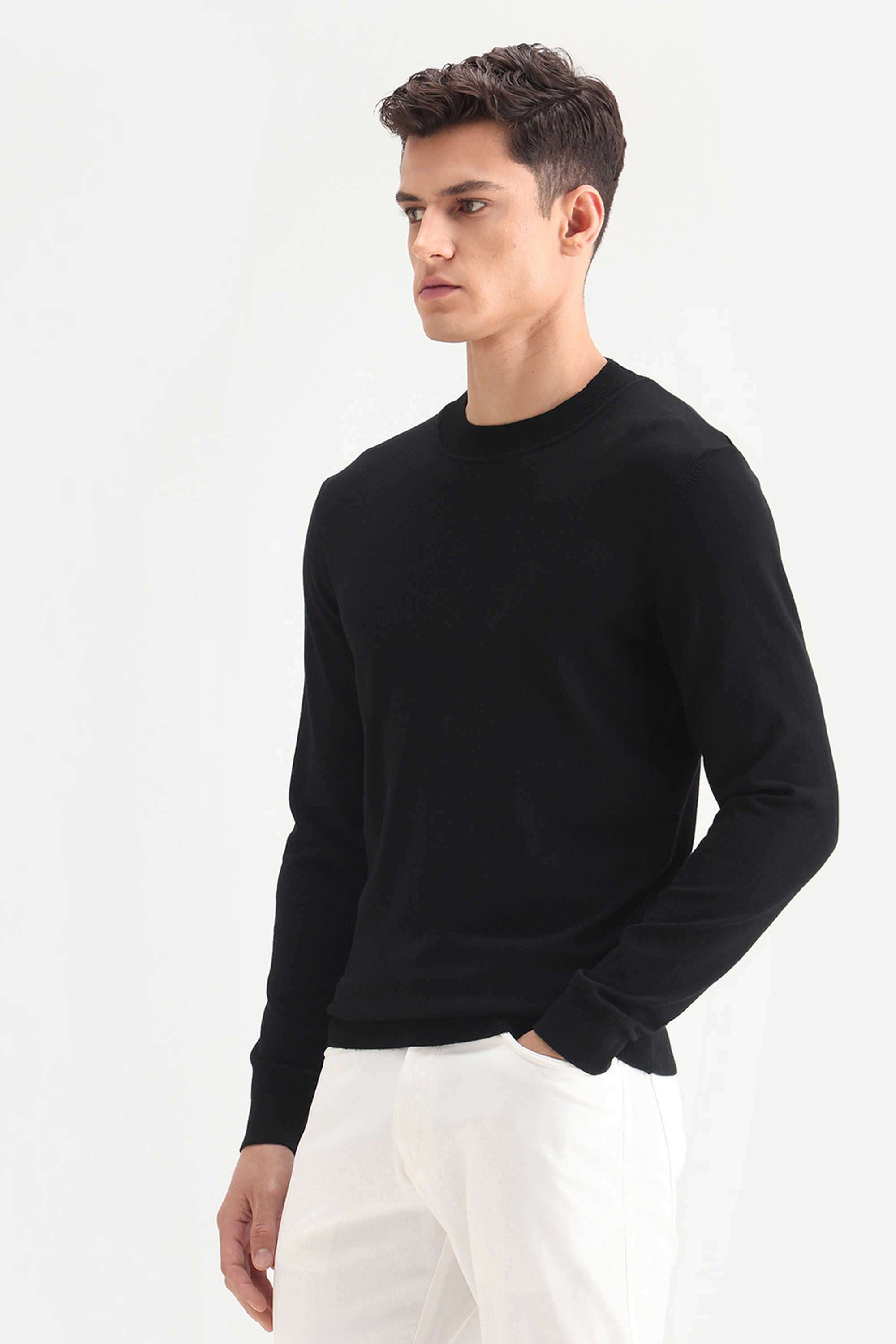Solid-Cotton-Round-Neck-Men-s-Sweatshirt