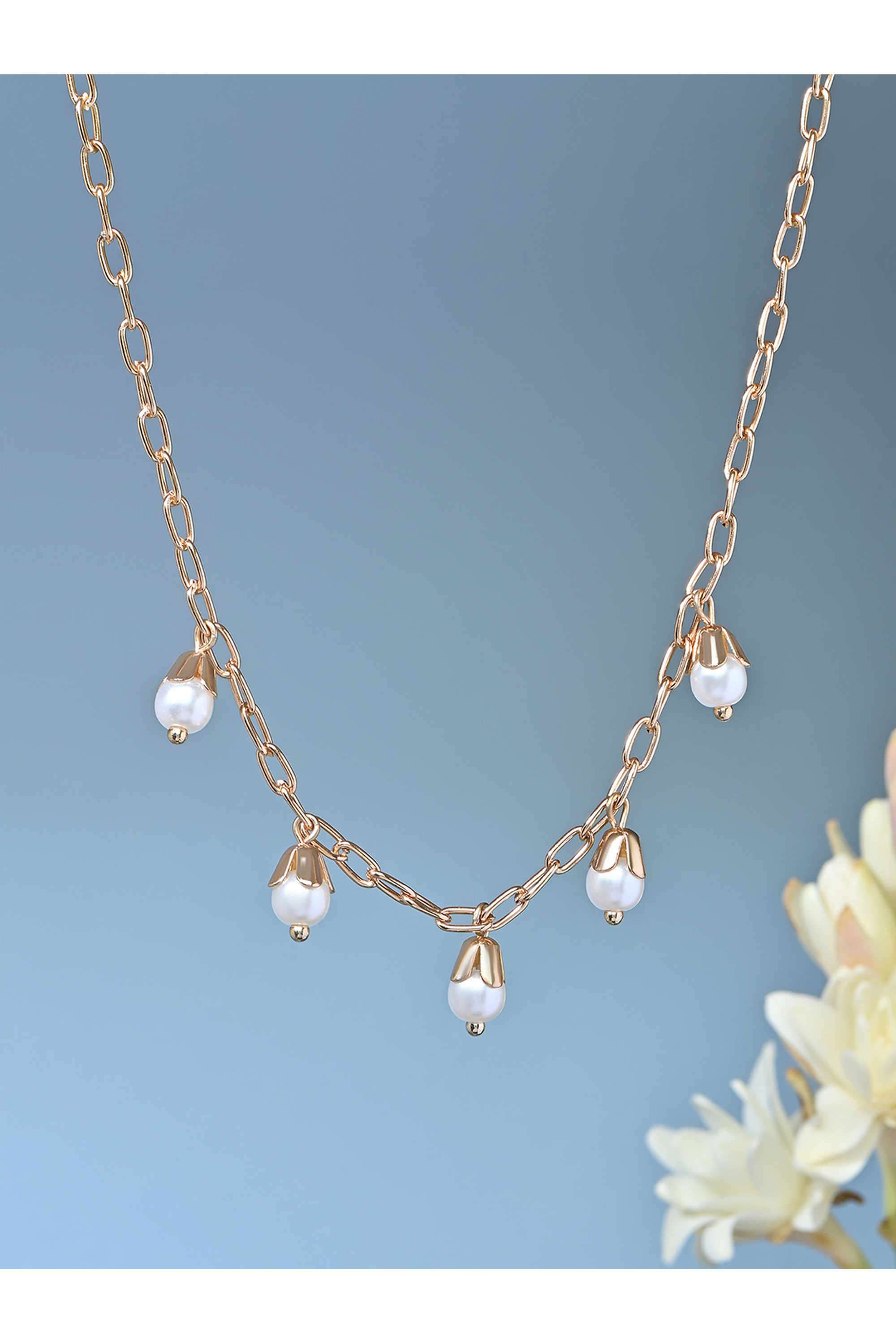 Pearl-Metal-Casual-Wear-Women-Necklaces