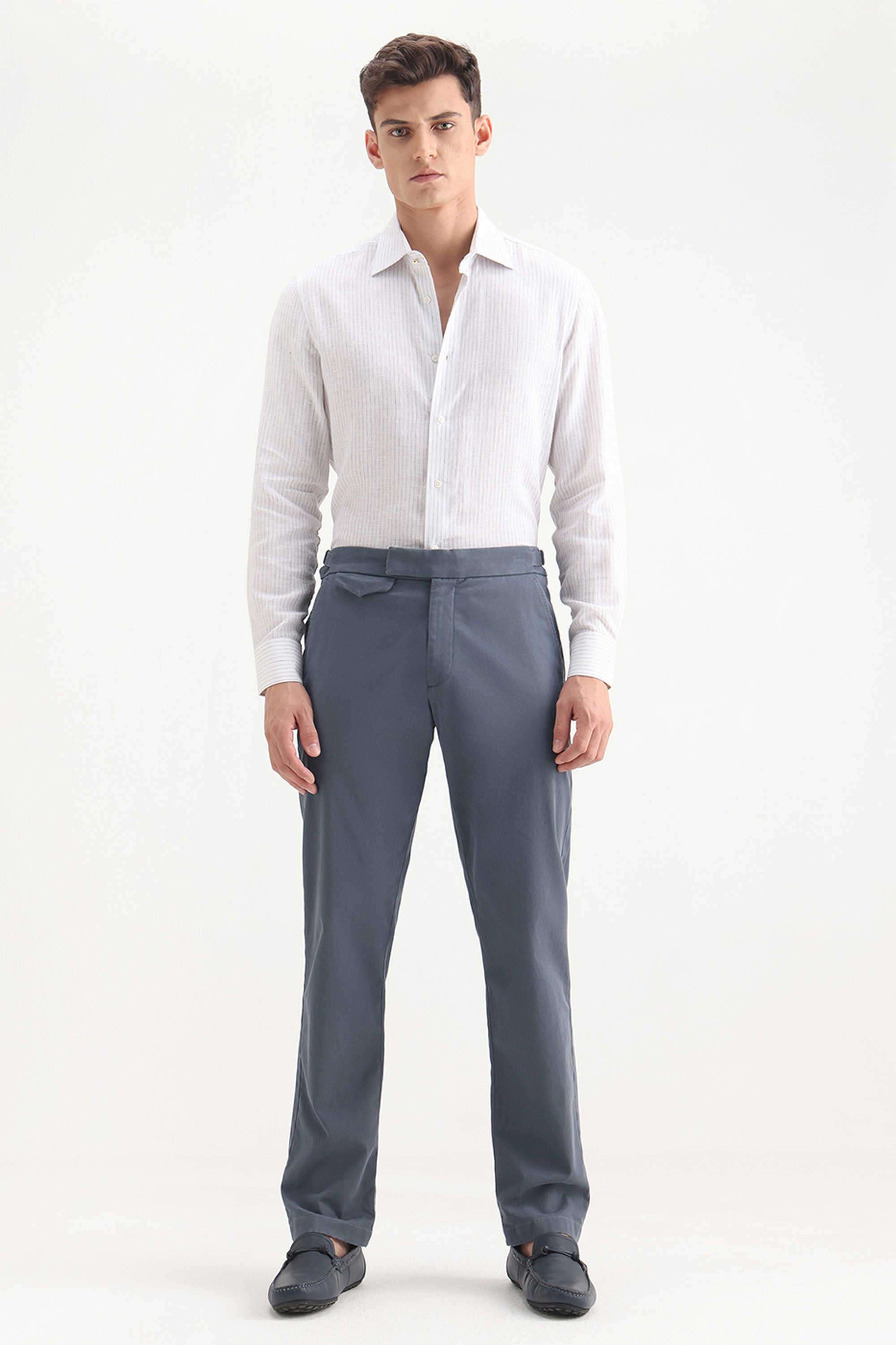 Solid-Cotton-Regular-Fit-Men-s-Casual-Trousers