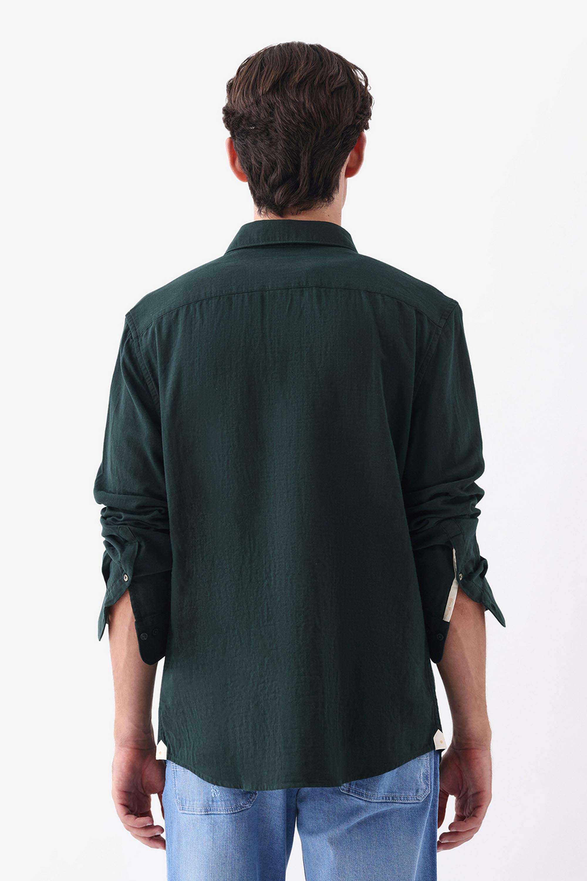 Solid-Cotton-Regular-Fit-Men-s-Casual-Shirt