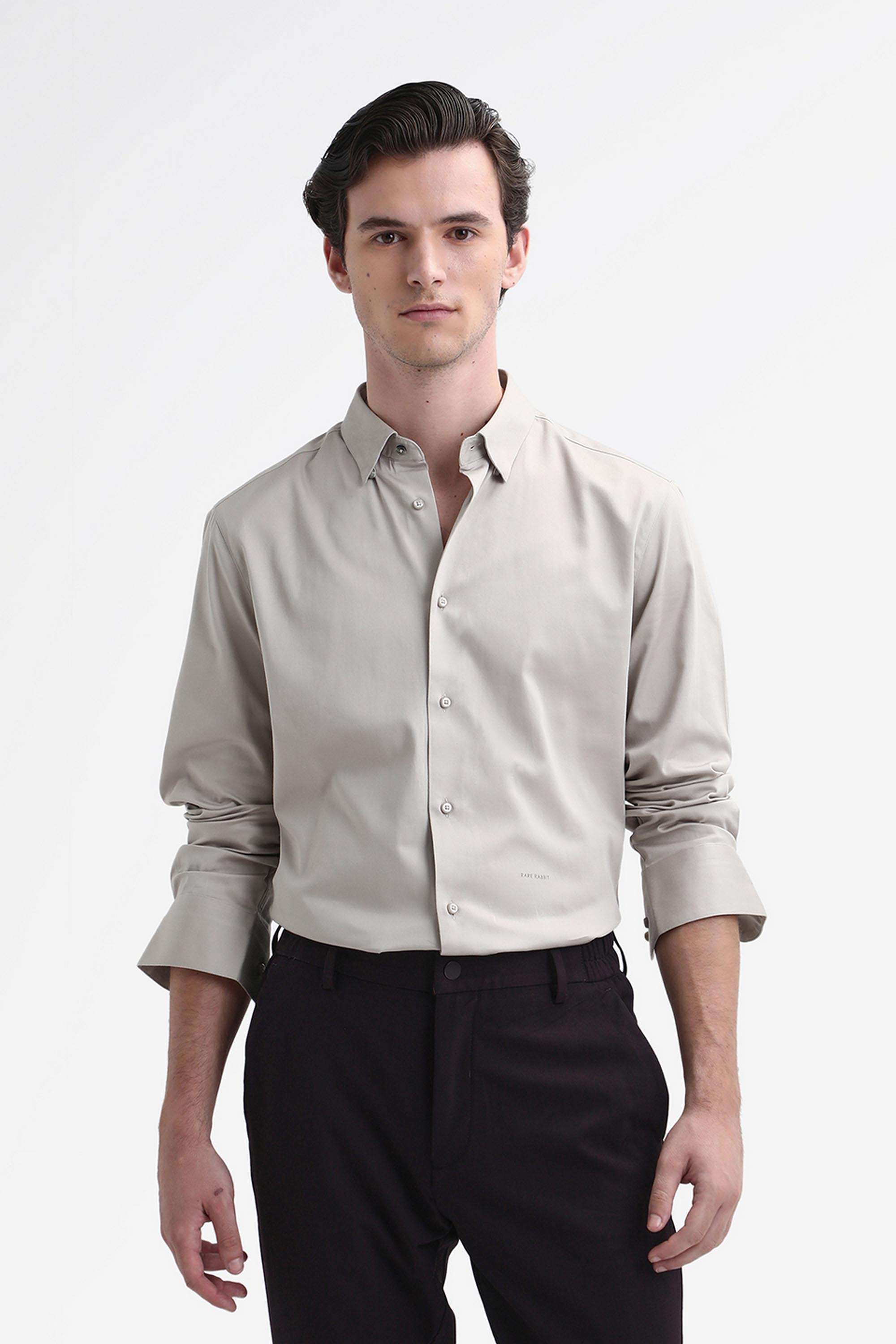 Solid-Cotton-Regular-Fit-Men-s-Casual-Shirt
