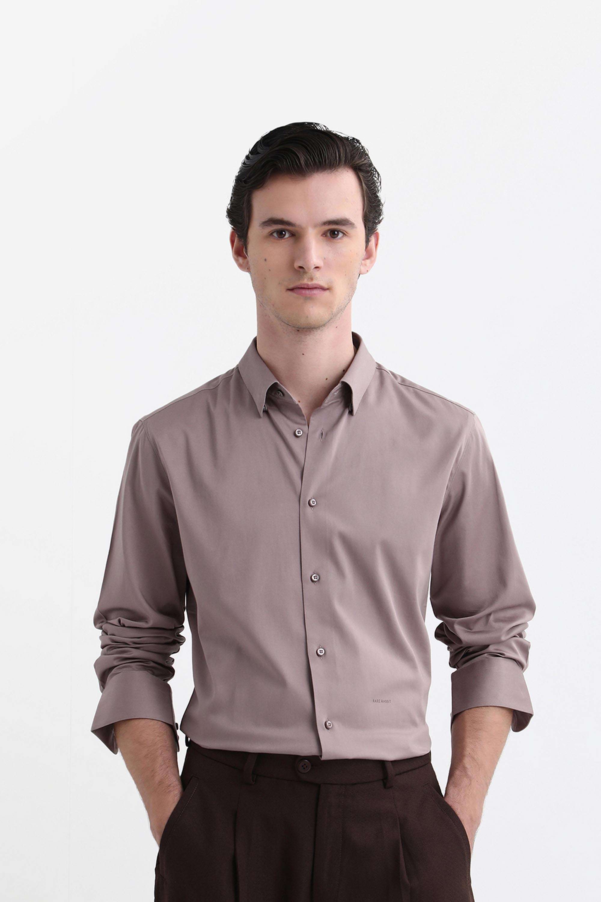 Solid-Cotton-Regular-Fit-Men-s-Casual-Shirt