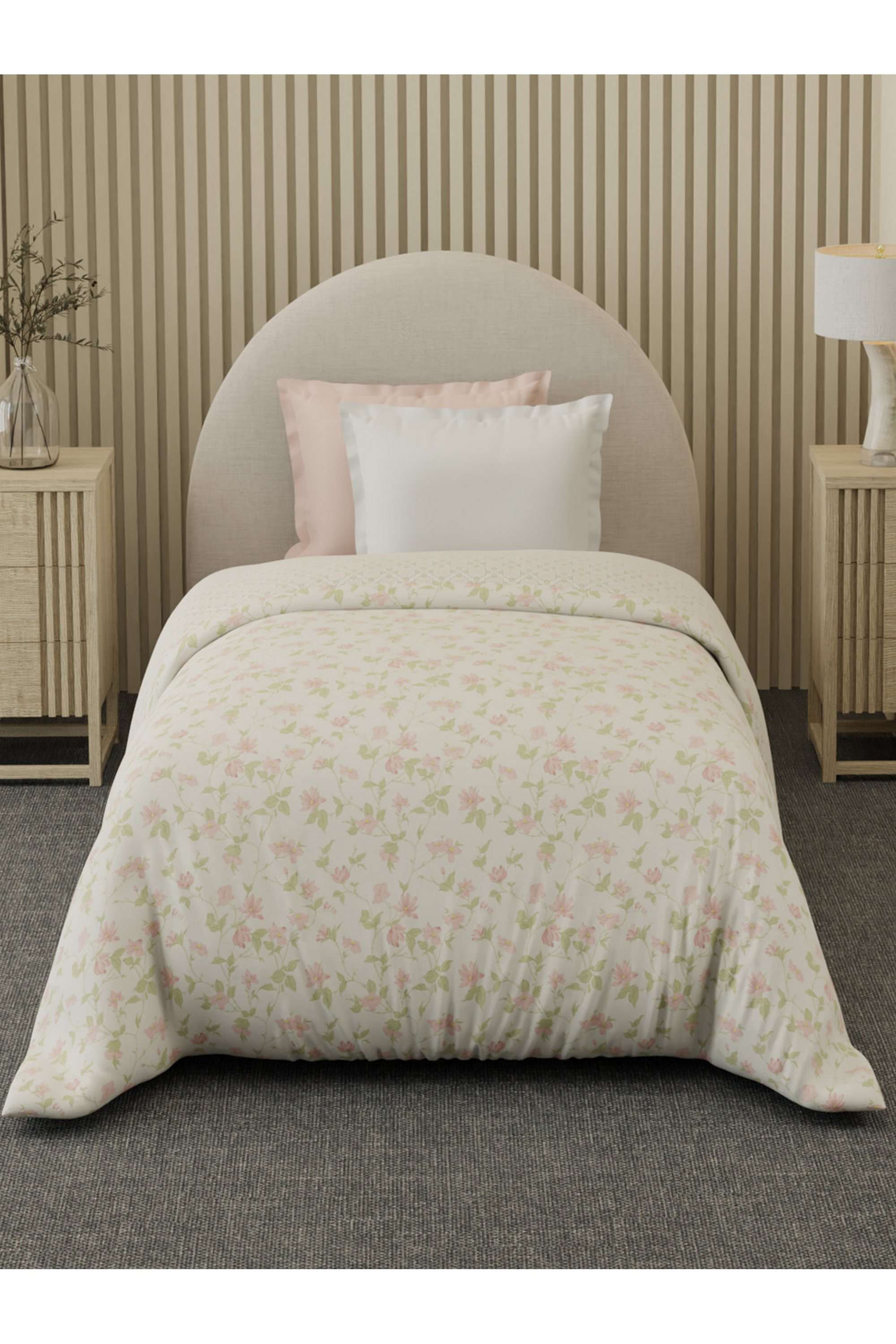 Cottage-Garden-100--Cotton-300-TC-Pink-Floral-Single-Size-Reversible-Comforter---Pack-of-1