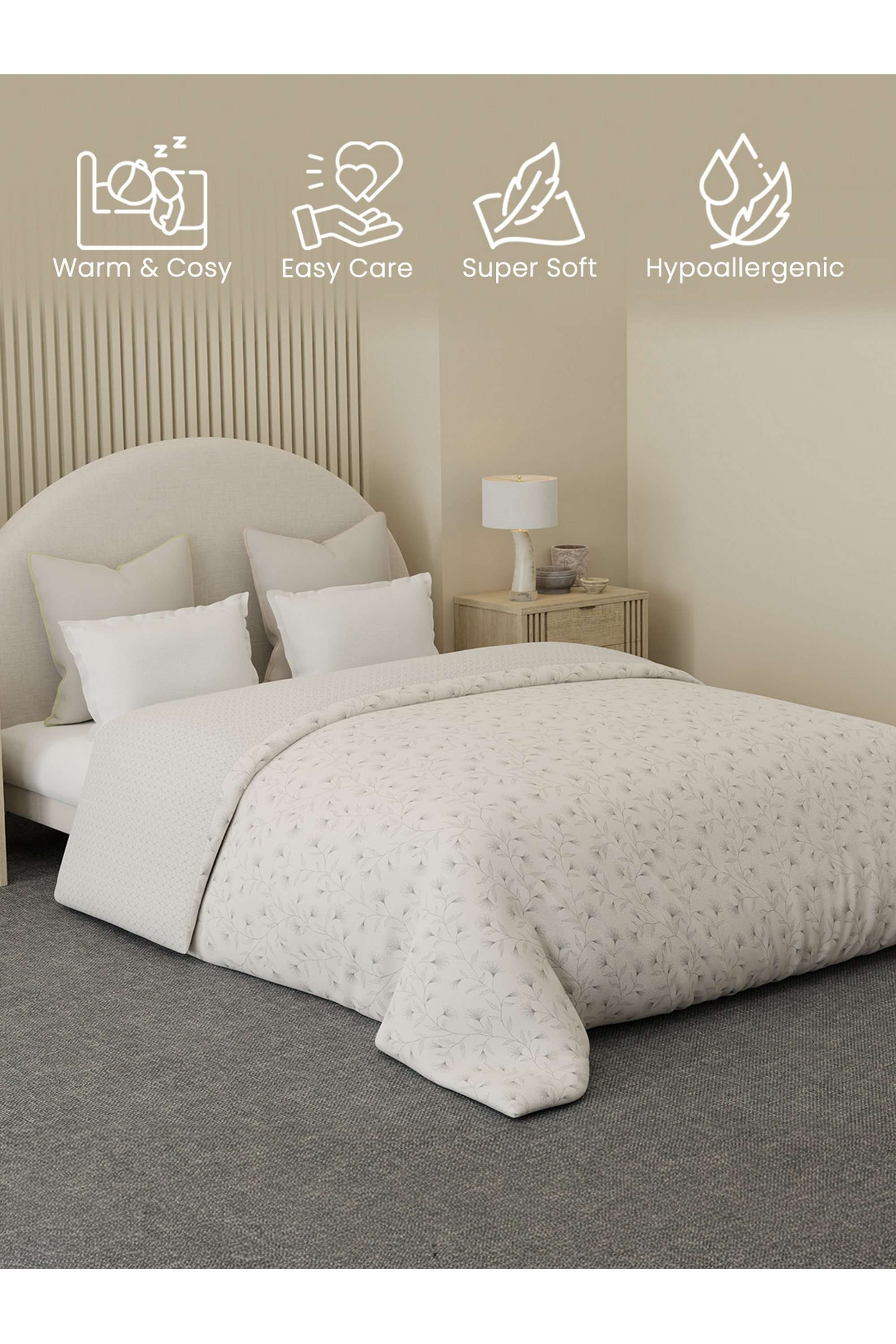 Cottage-Garden-100--Cotton-300-TC-Grey-Floral-Reversible-Double-Size-Comforter---Pack-of-1