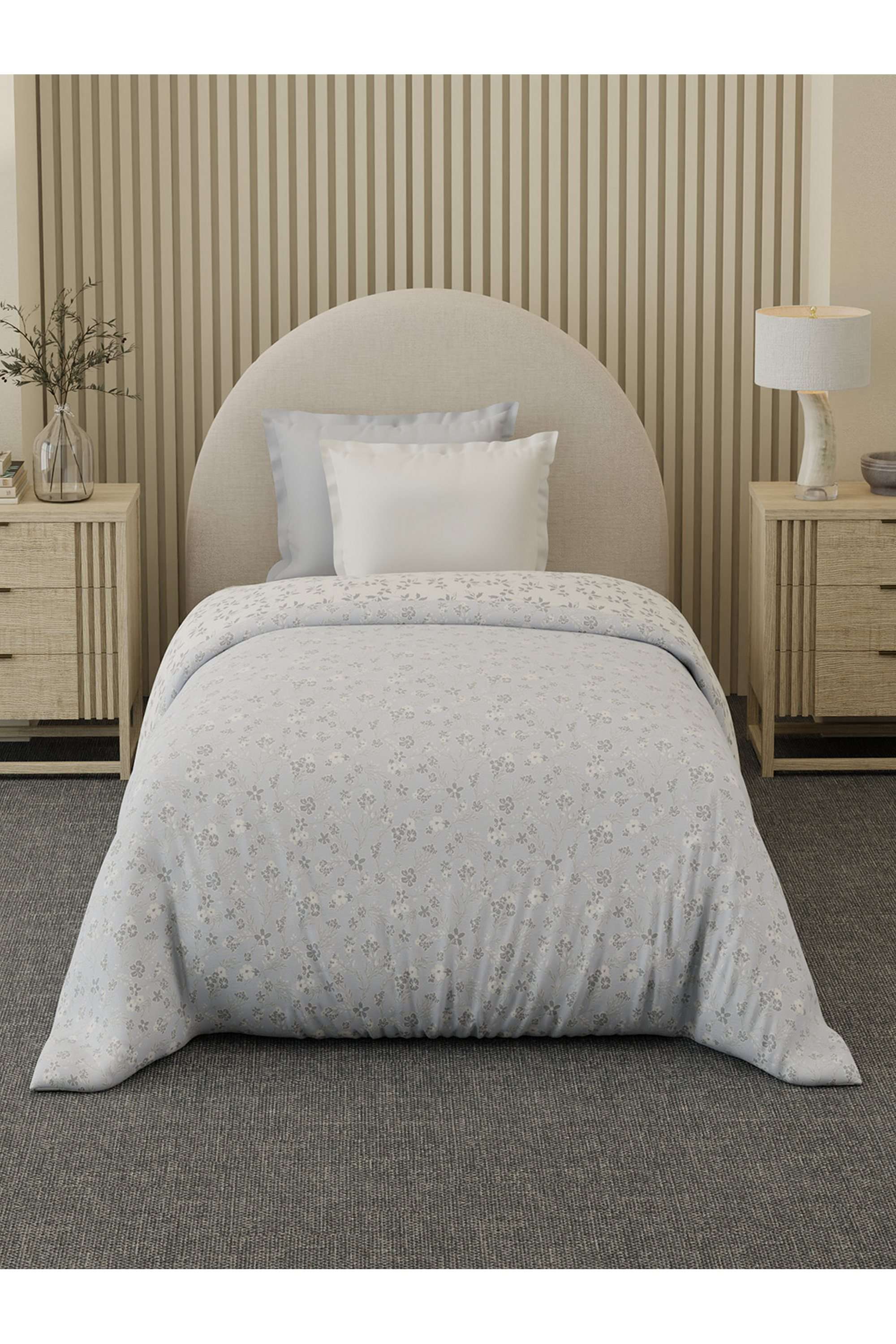 Cottage-Garden-100--Cotton-300-TC-Light-Purple-Floral-Single-Size-Reversible-Comforter---Pack-of-1