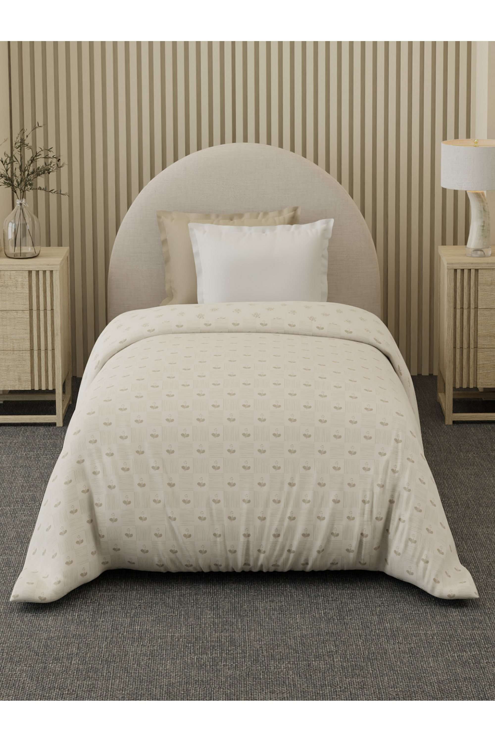 Cottage-Garden-100--Cotton-300-TC-Cream-Floral-Single-Size-Reversible-Comforter---Pack-of-1