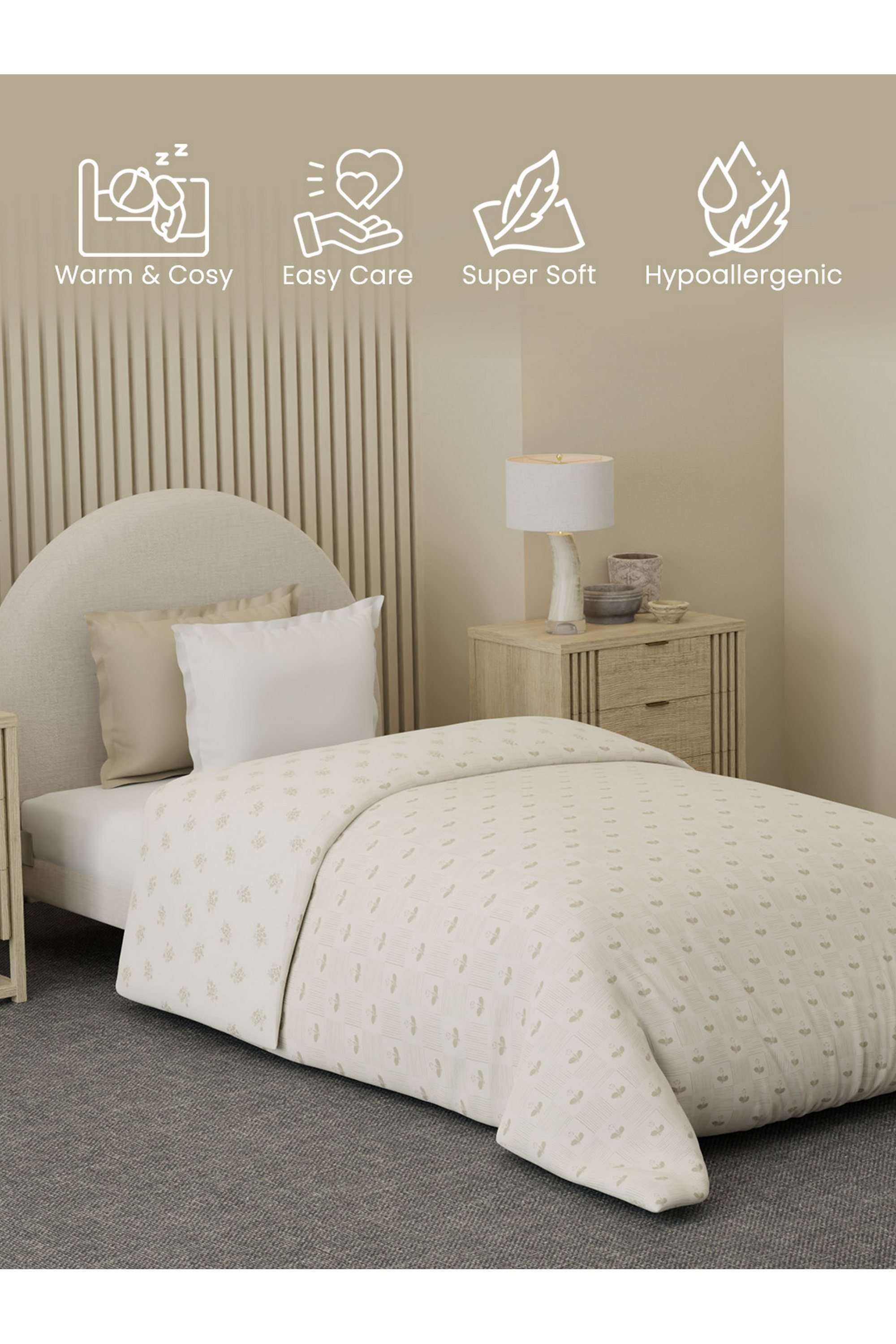 Cottage-Garden-100--Cotton-300-TC-Cream-Floral-Single-Size-Reversible-Comforter---Pack-of-1