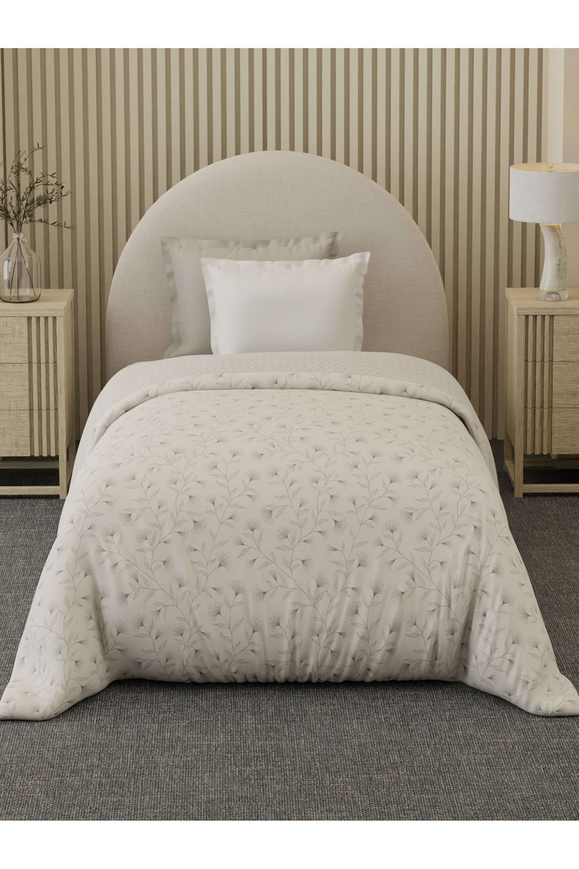 Cottage-Garden-100--Cotton-300-TC-Grey-Floral-Single-Size-Reversible-Comforter---Pack-of-1