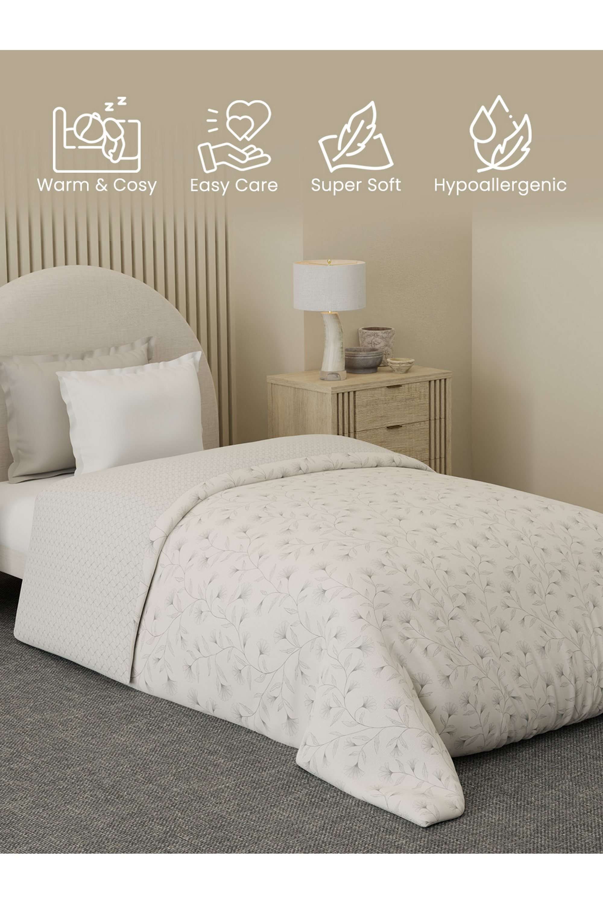 Cottage-Garden-100--Cotton-300-TC-Grey-Floral-Single-Size-Reversible-Comforter---Pack-of-1
