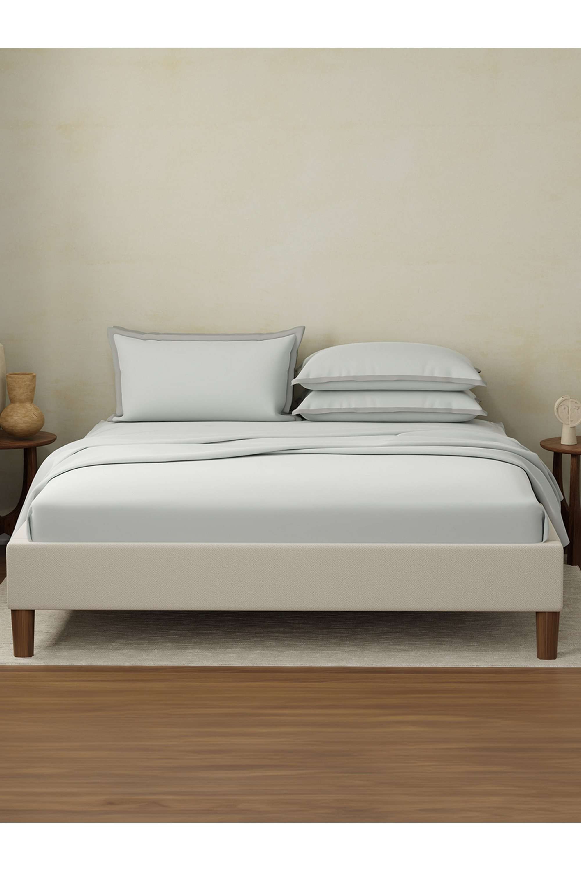 Cotton-Charm-400-TC-100--Cotton-Blue-King-Size-Dyed-Bedsheet-with-4-Pillow-Covers