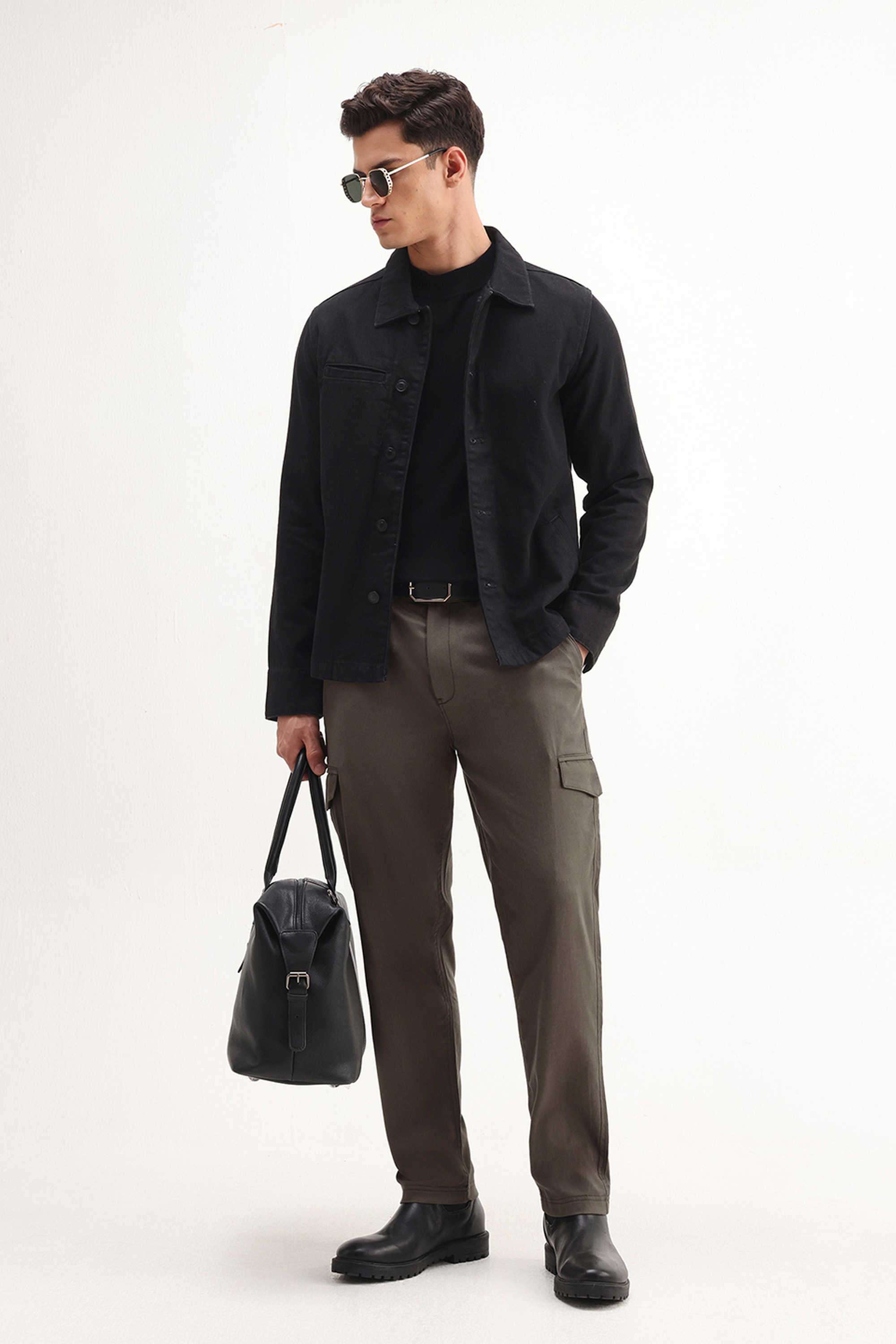 Solid-Cotton-Regular-Fit-Men-s-Casual-Trousers