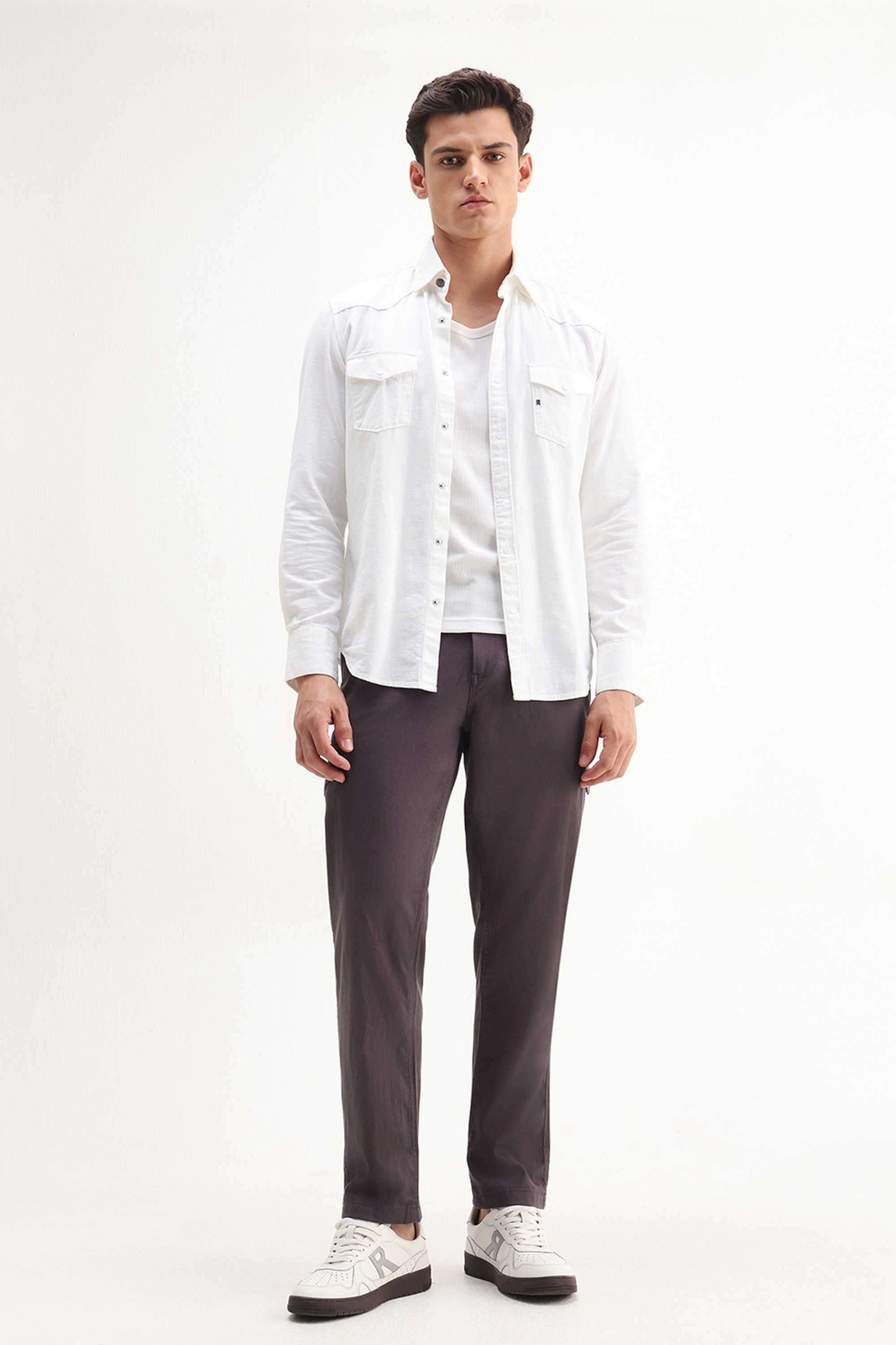 Solid-Cotton-Regular-Fit-Men-s-Casual-Trousers