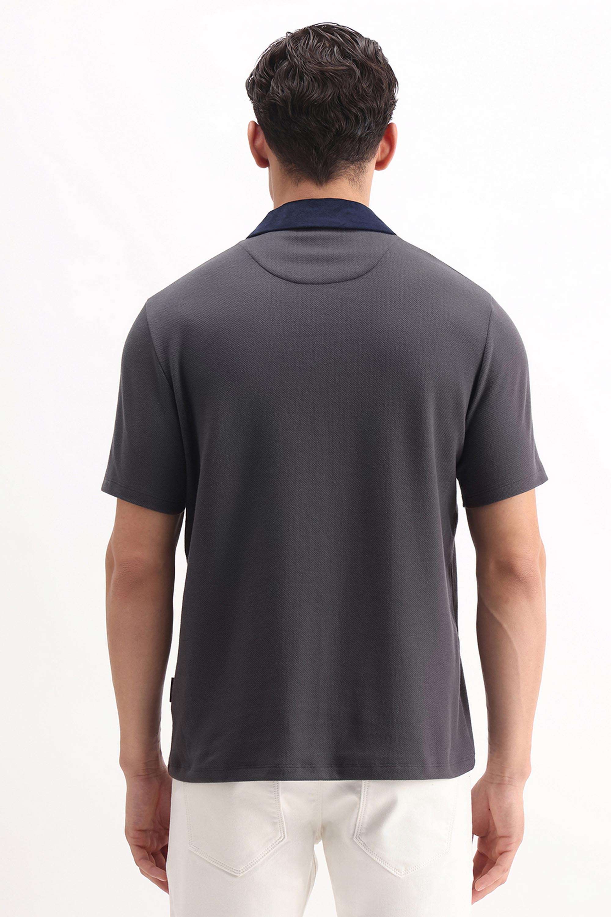 Solid-Polyester-Regular-Fit-Men-Polo-T-Shirt