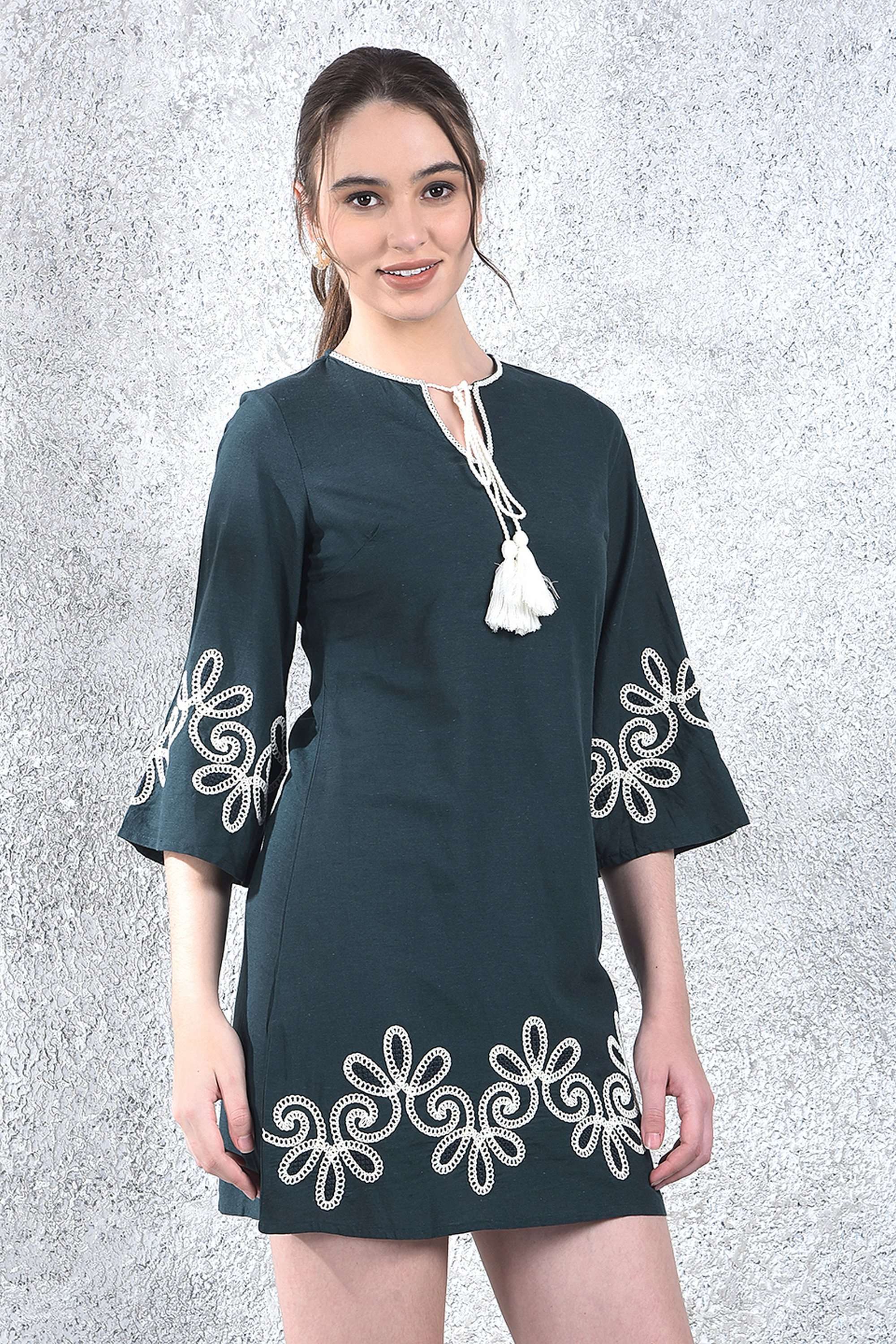crimsoune club Embroidered Blended Fabric Women Dress-picture-26