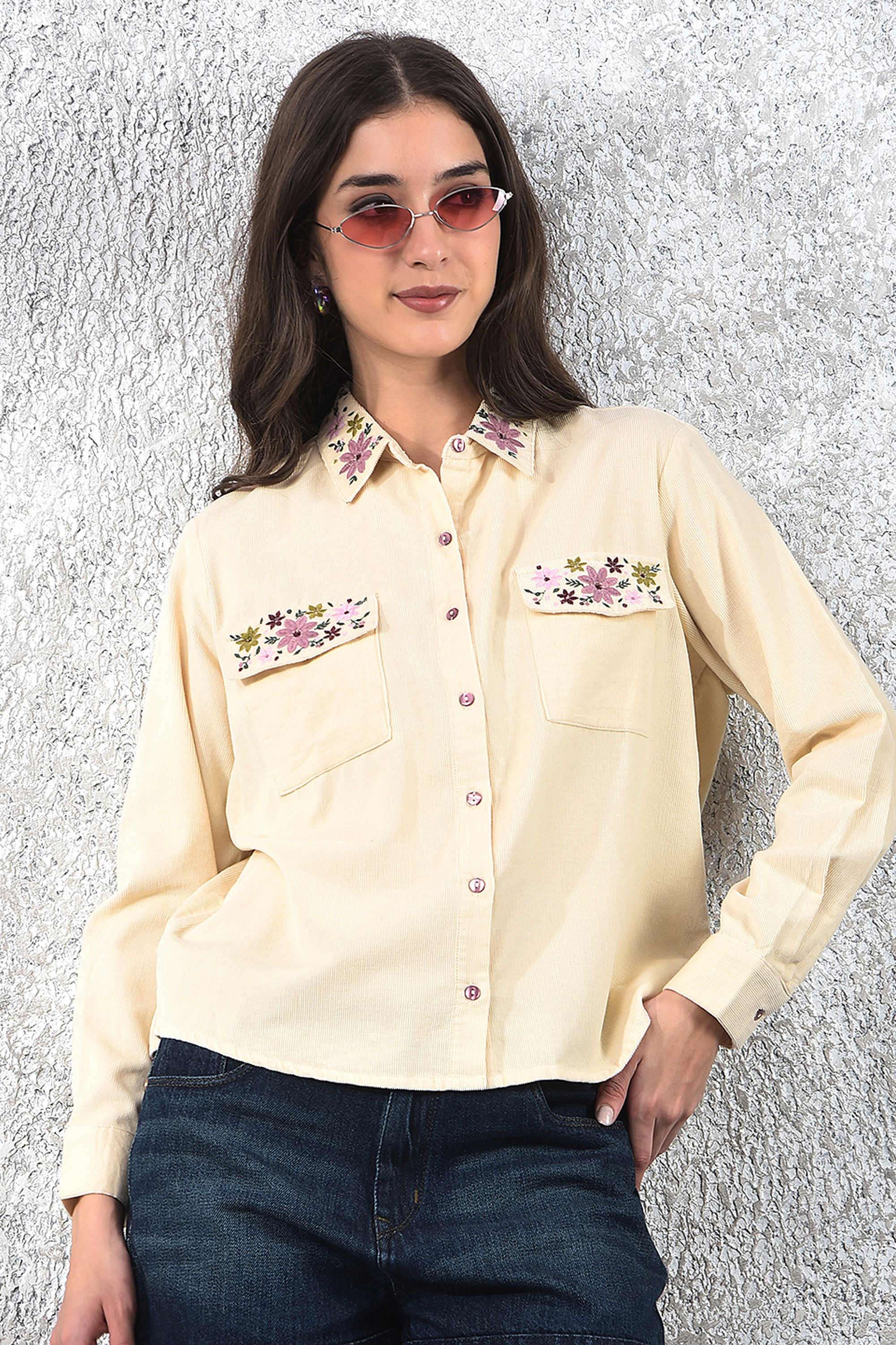 crimsoune club Printed Cotton Collared Women's Shirt-picture-20
