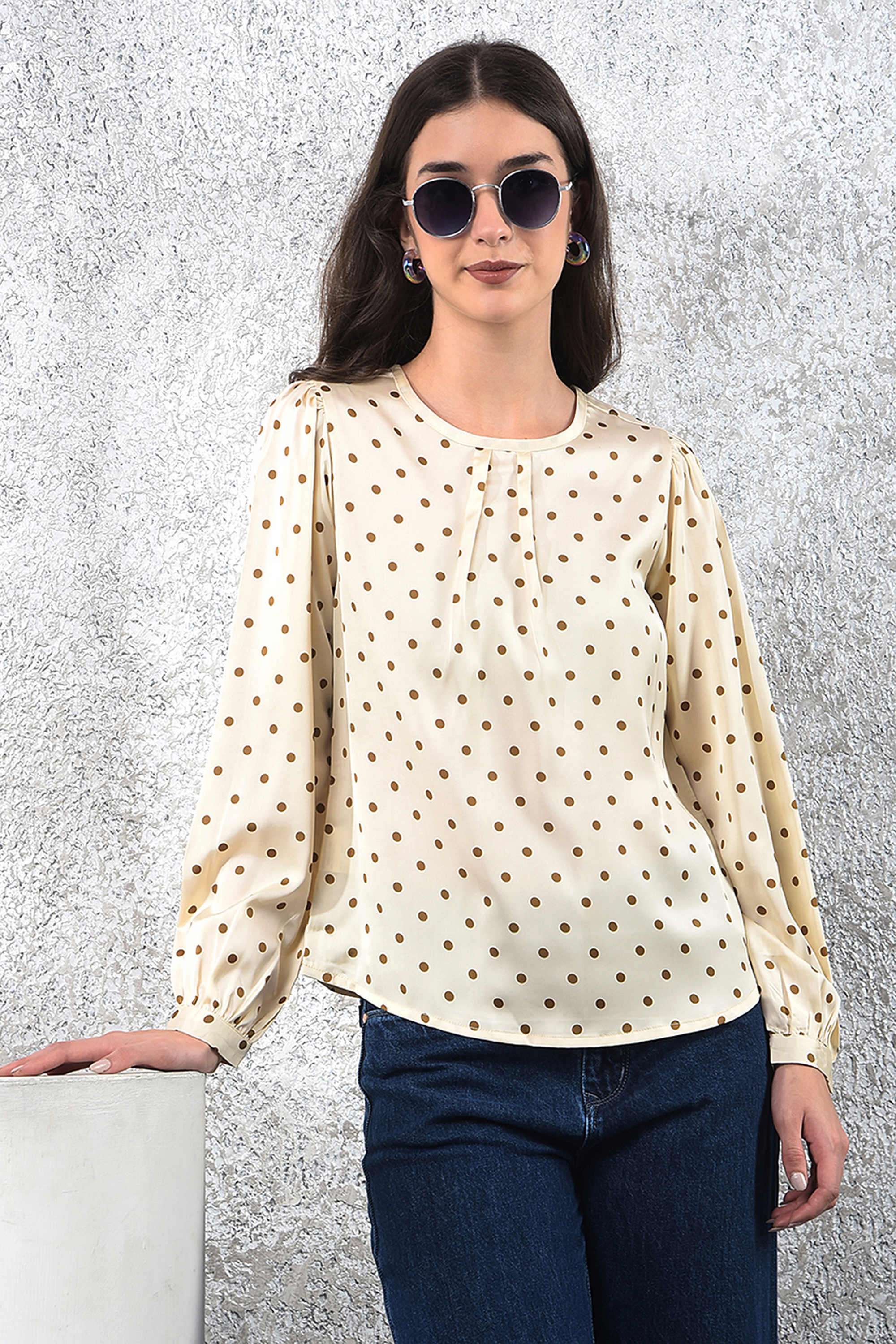 crimsoune club Printed Polyester Round Neck Women Top-picture-22