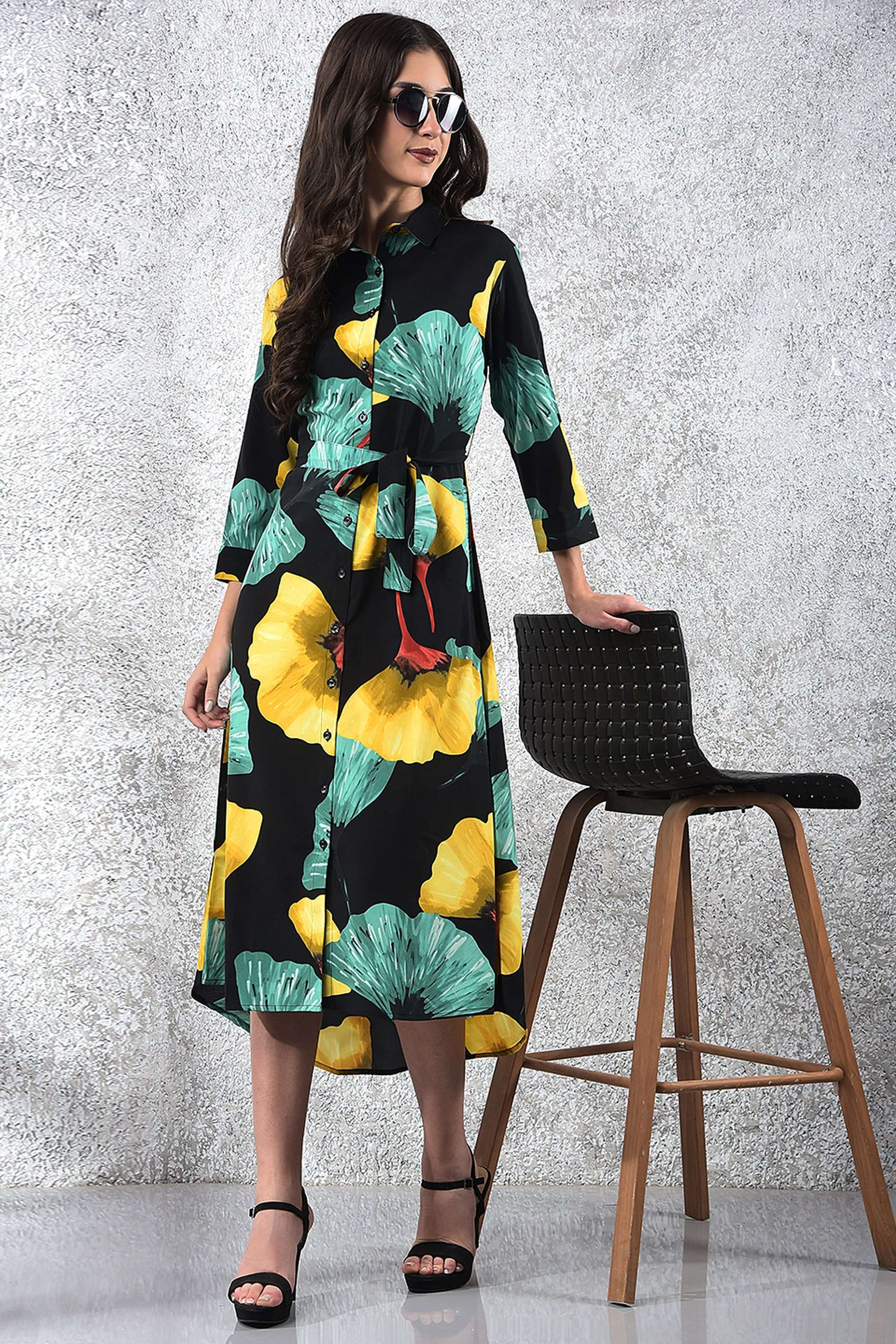 crimsoune club Printed Blended Fabric Women Dress-picture-35
