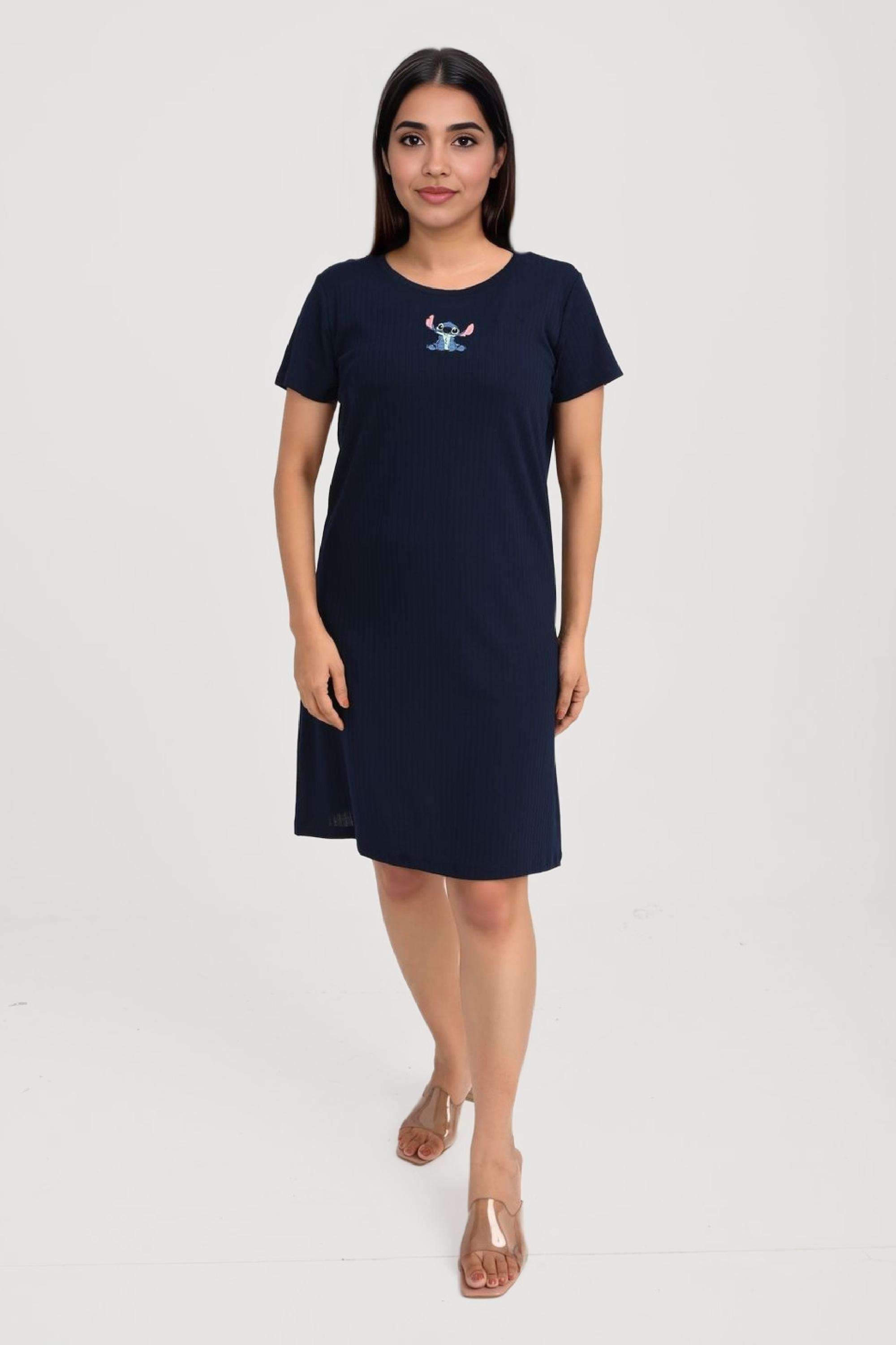 Printed-Cotton-Blend-Regular-Fit-Women-s-Night-Dress