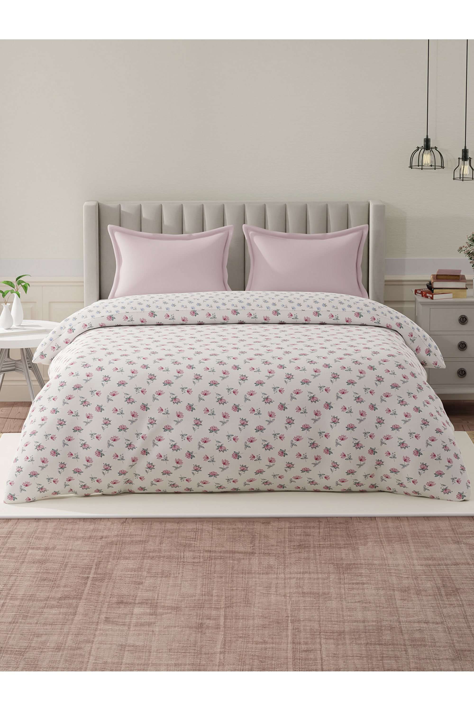 Embrace-100--Cotton-152-TC-Blue-&-Pink-Floral-Reversible-Double-Comforter