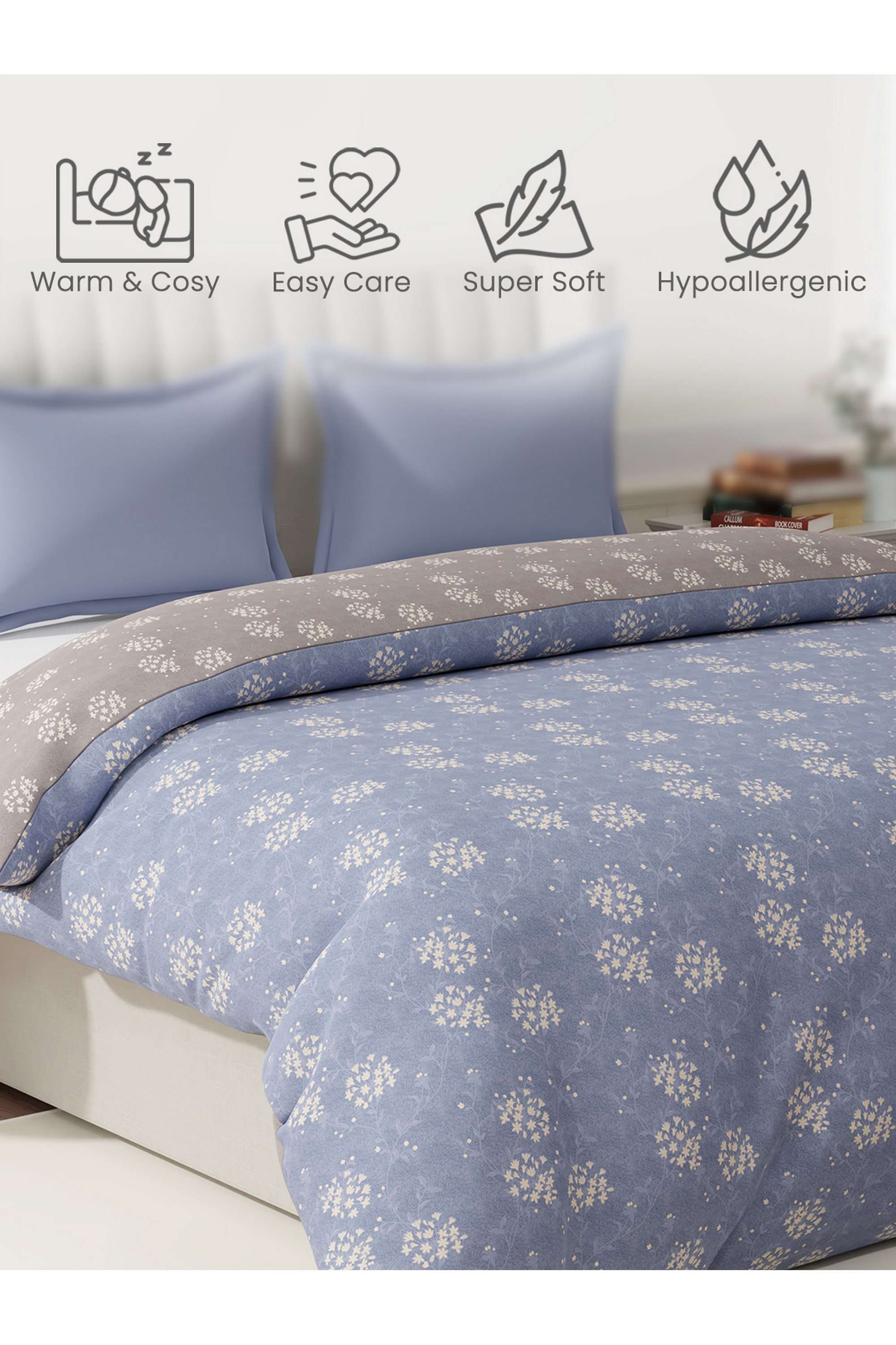 Embrace-100--Cotton-152-TC-Blue-&-Grey-Floral-Reversible-Double-Comforter