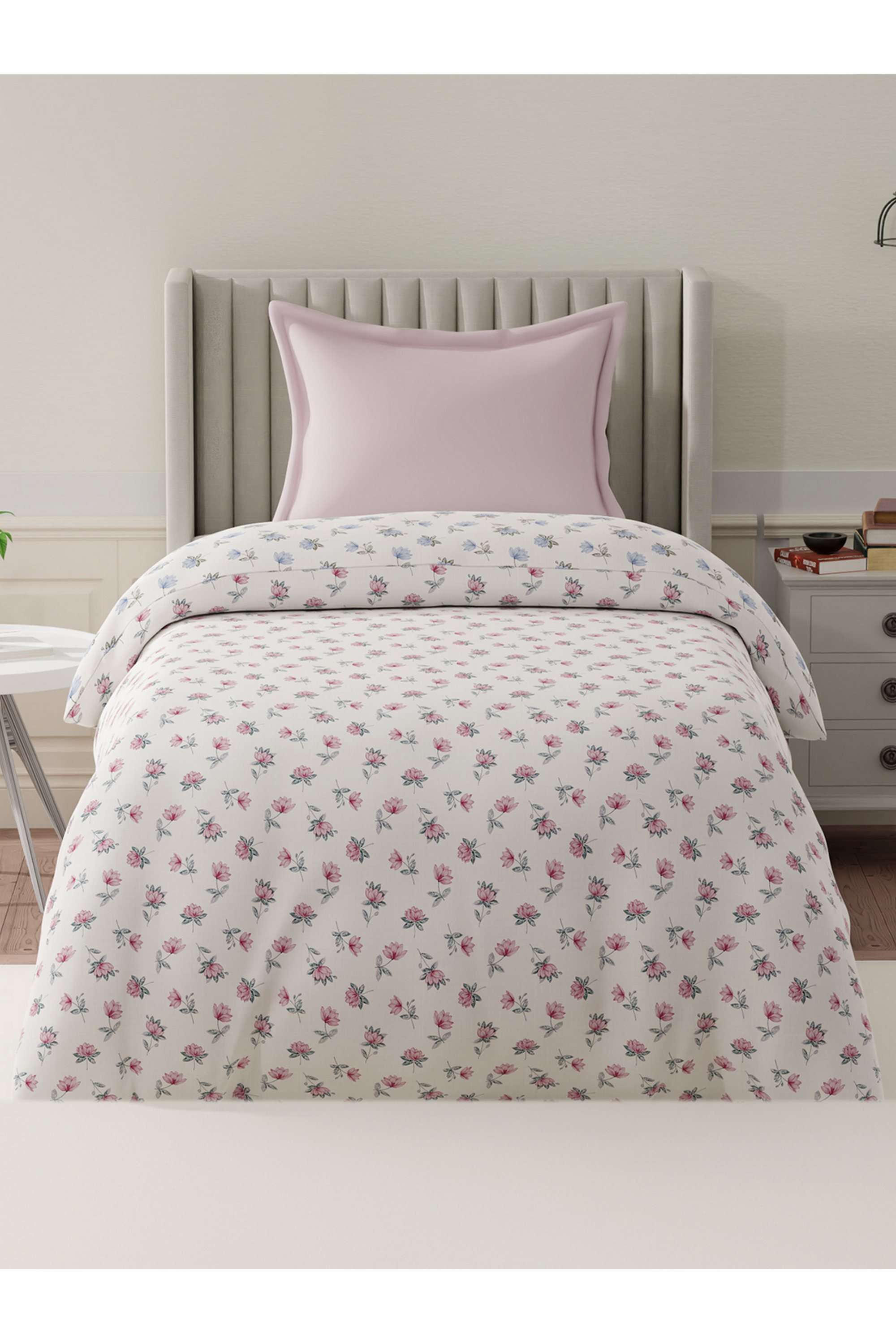 Embrace-100--Cotton-152-TC-Blue-&-Pink-Floral-Reversible-Single-Comforter