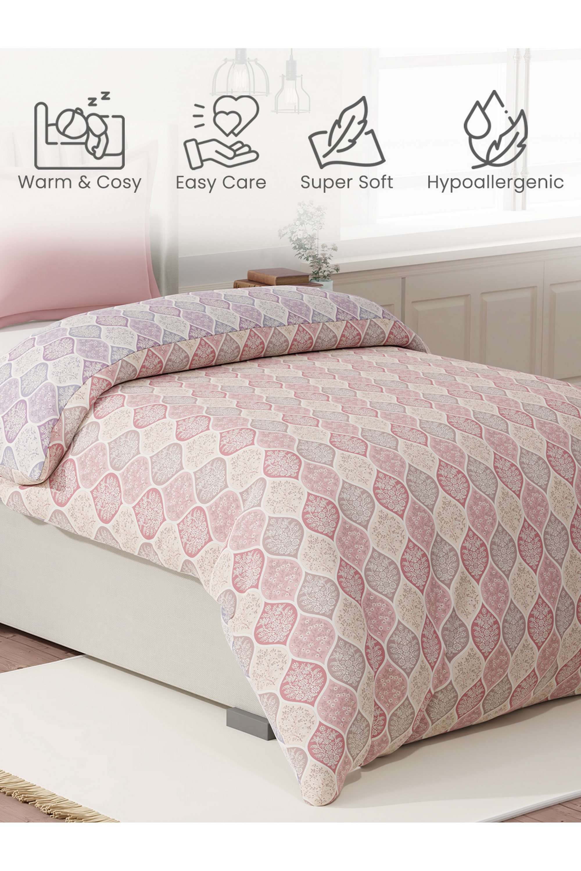 Embrace-100--Cotton-152-TC-Pink-&-Purple-Floral-Reversible-Single-Comforter