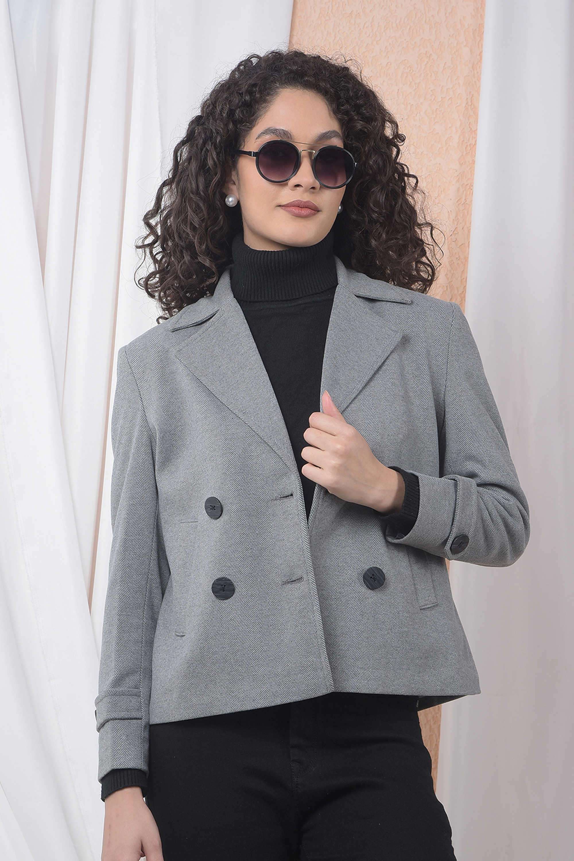 crimsoune club Solid Blended Fabric Collared Women's Coat-picture-39