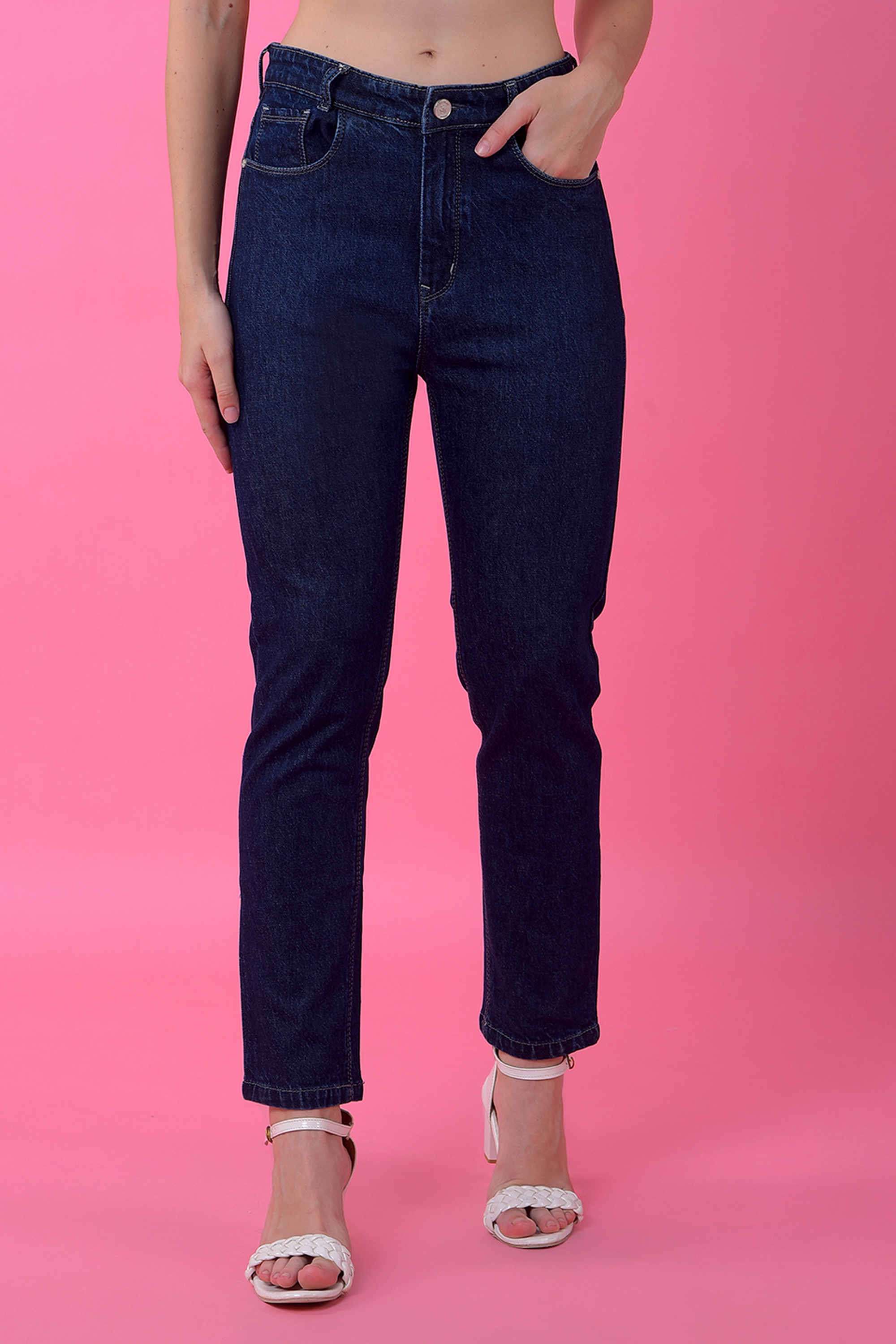 Cotton Straight Fit Women's Jeans-image-0